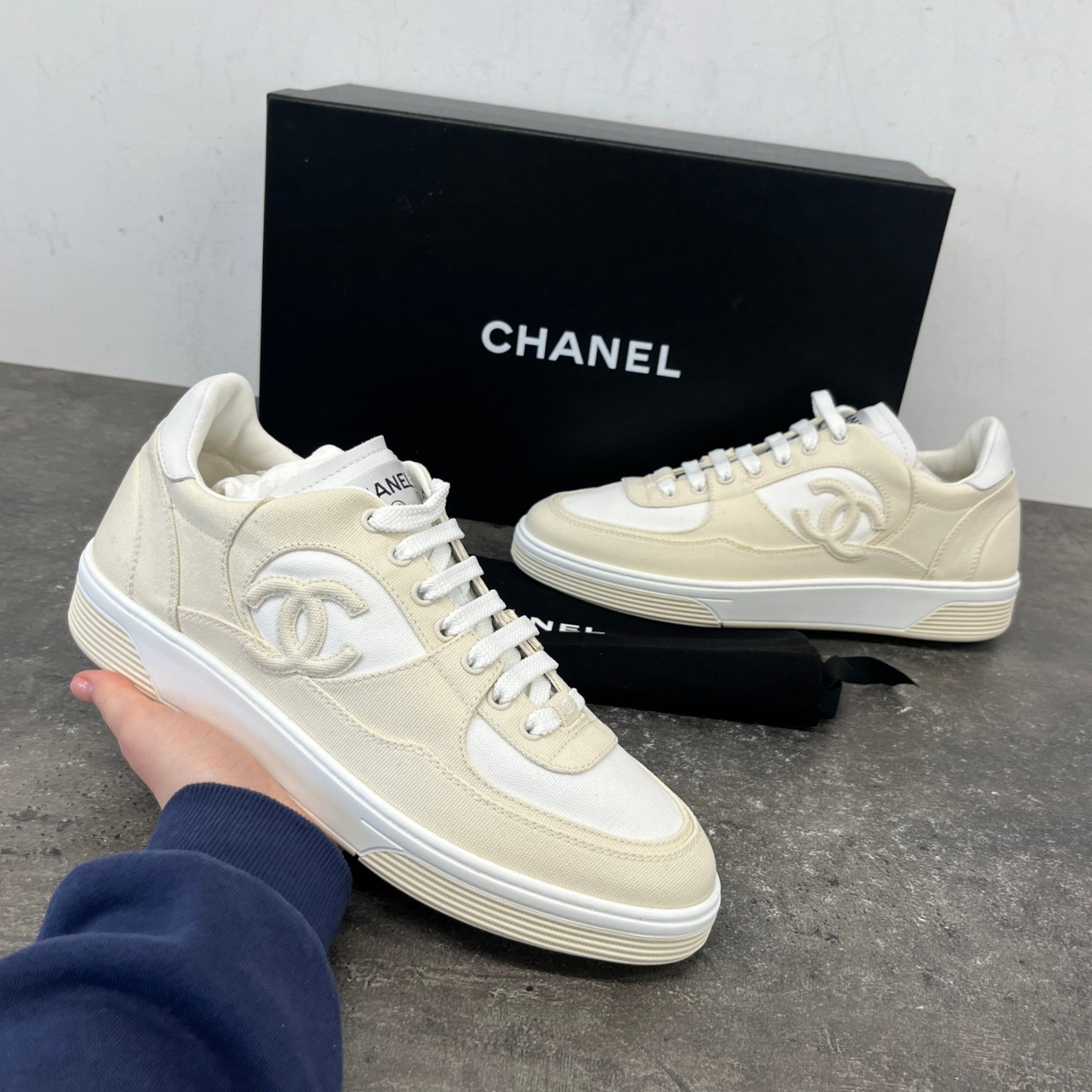 Men's Cc Runner Low Trainers Cream Size EU 42 / UK 8