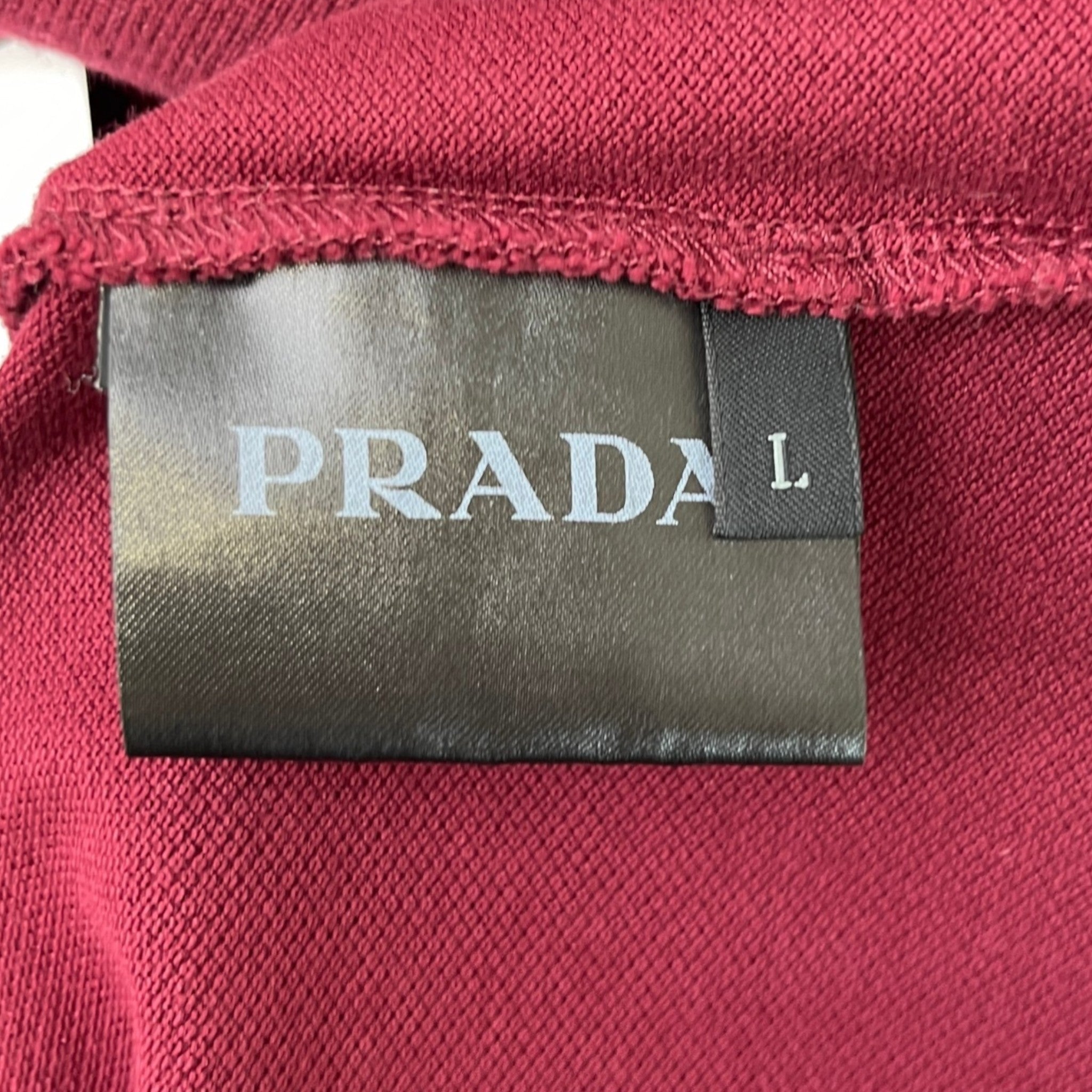 Men's Rubber Logo Polo Shirt Burgundy Size L