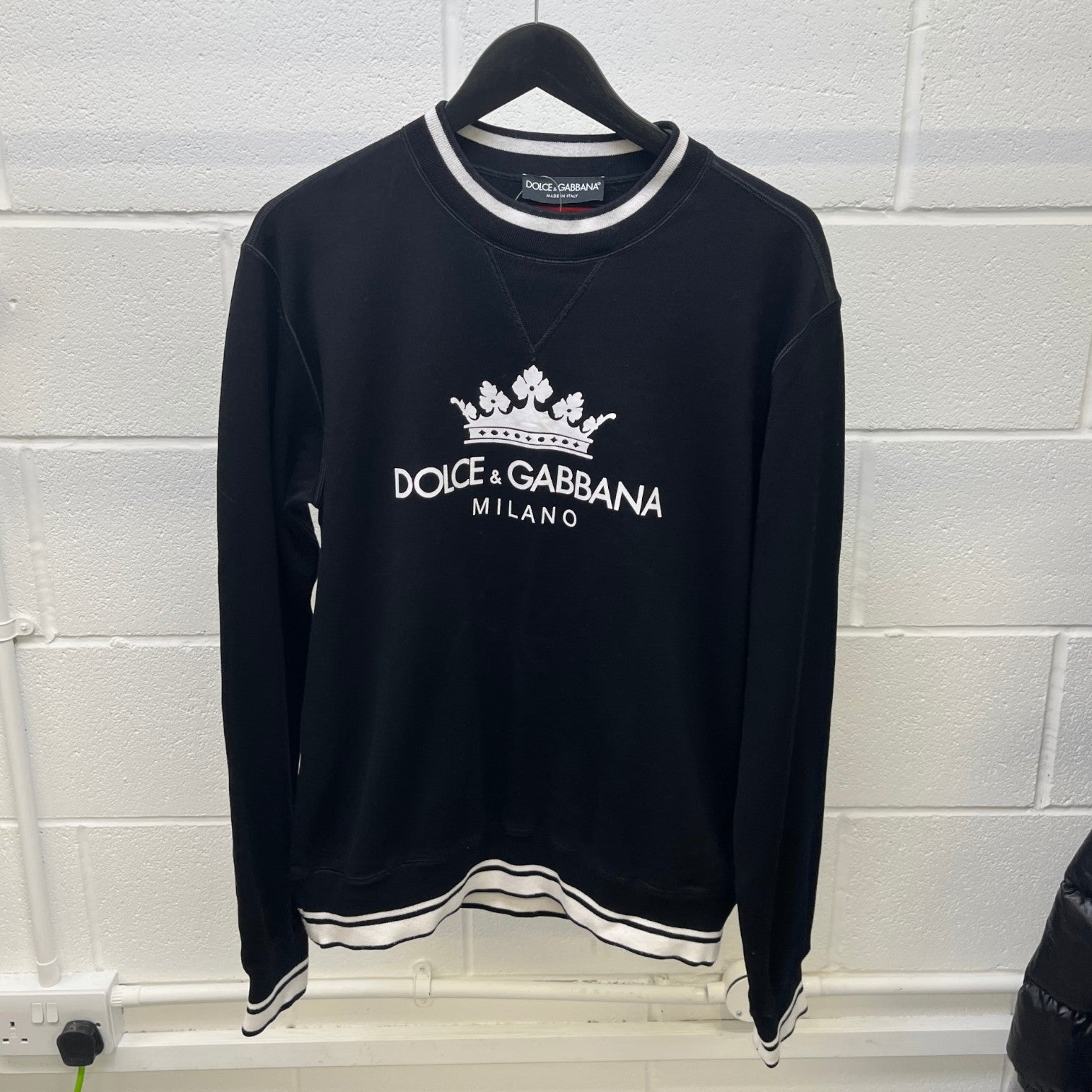 Men's Logo Print Sweatshirt Black Size IT 52 / UK XL