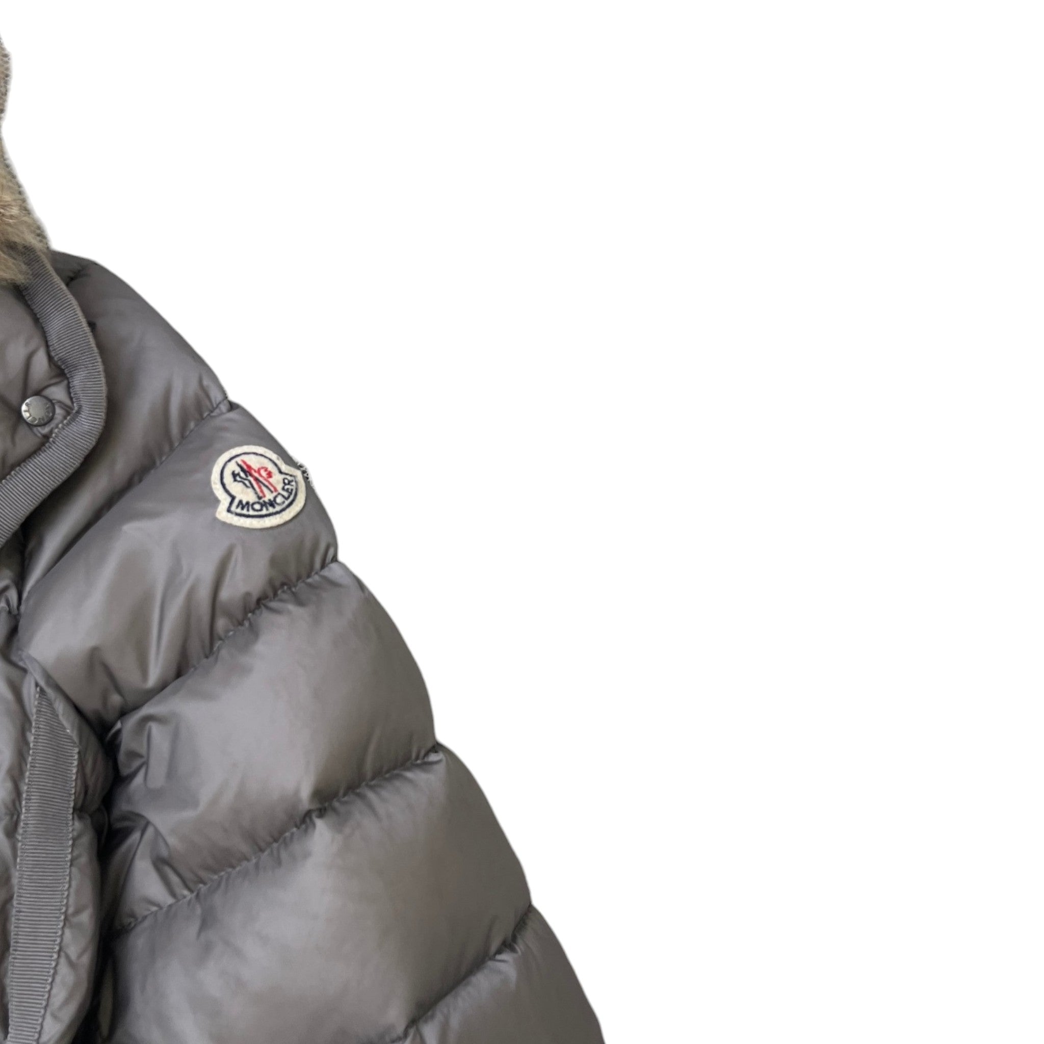 Women's Hermifur Long Down Jacket Grey Size 2 / UK 12