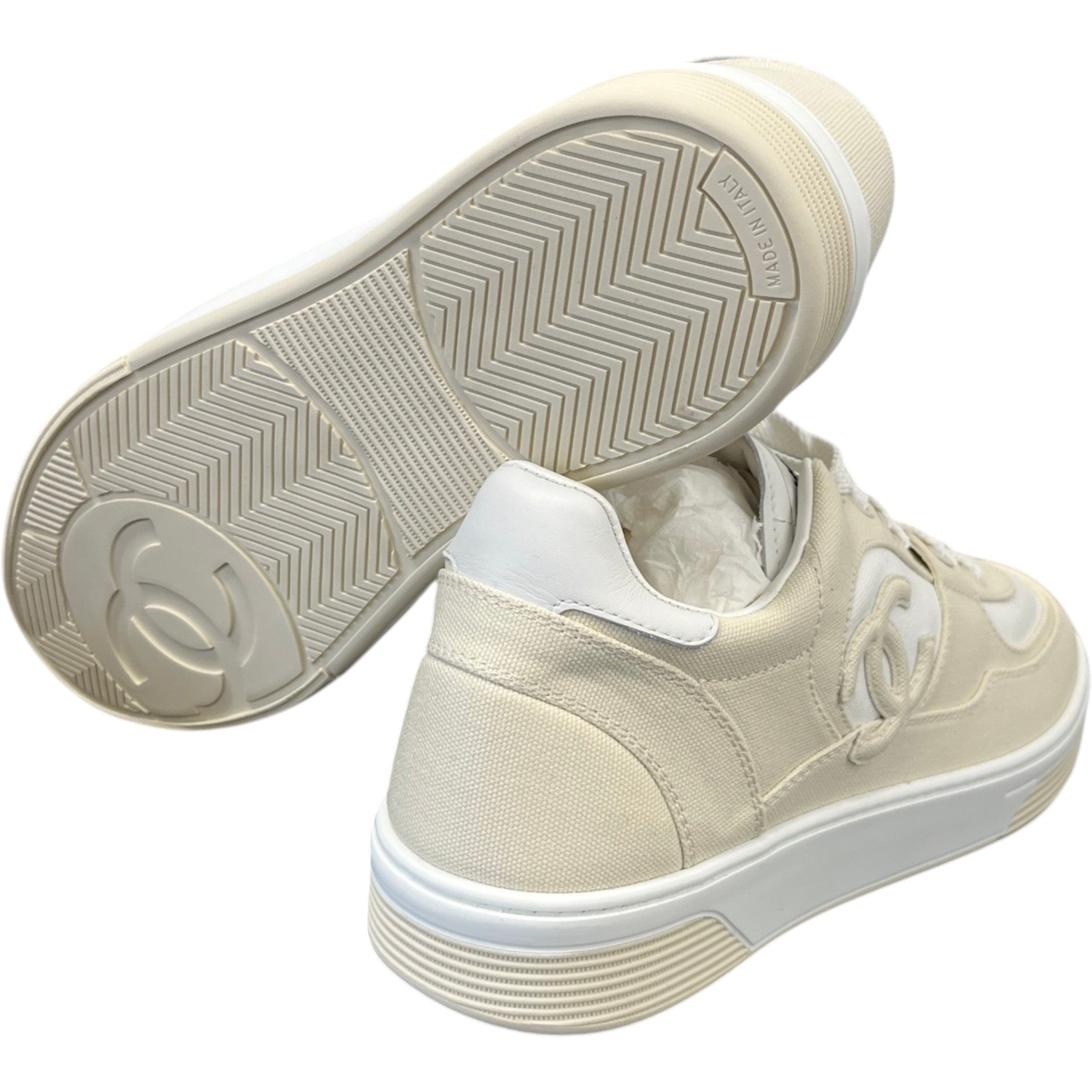 Men's Cc Runner Low Trainers Cream Size EU 42 / UK 8