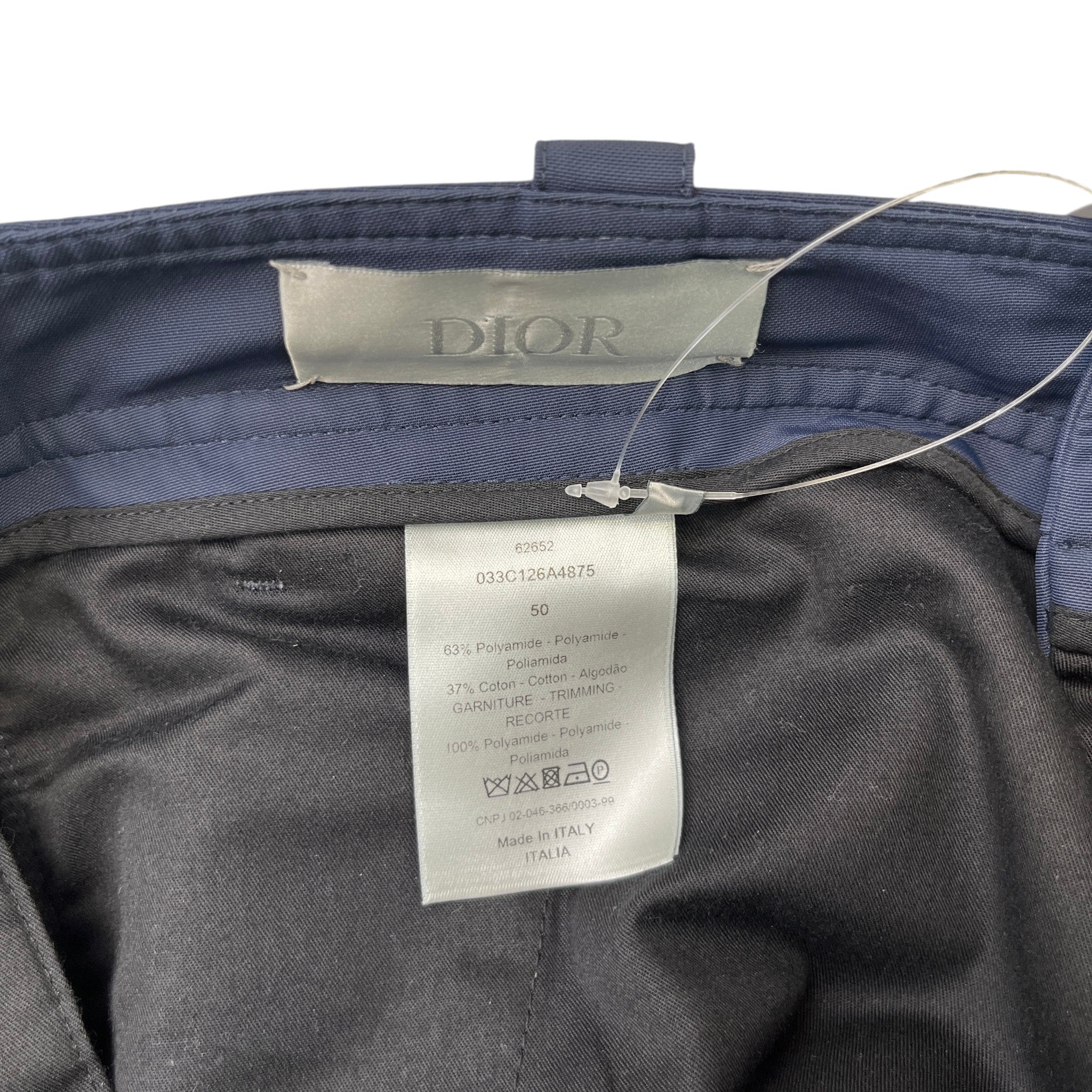 Men's Buckle Cargo Shorts Navy Size IT 50 / UK 34