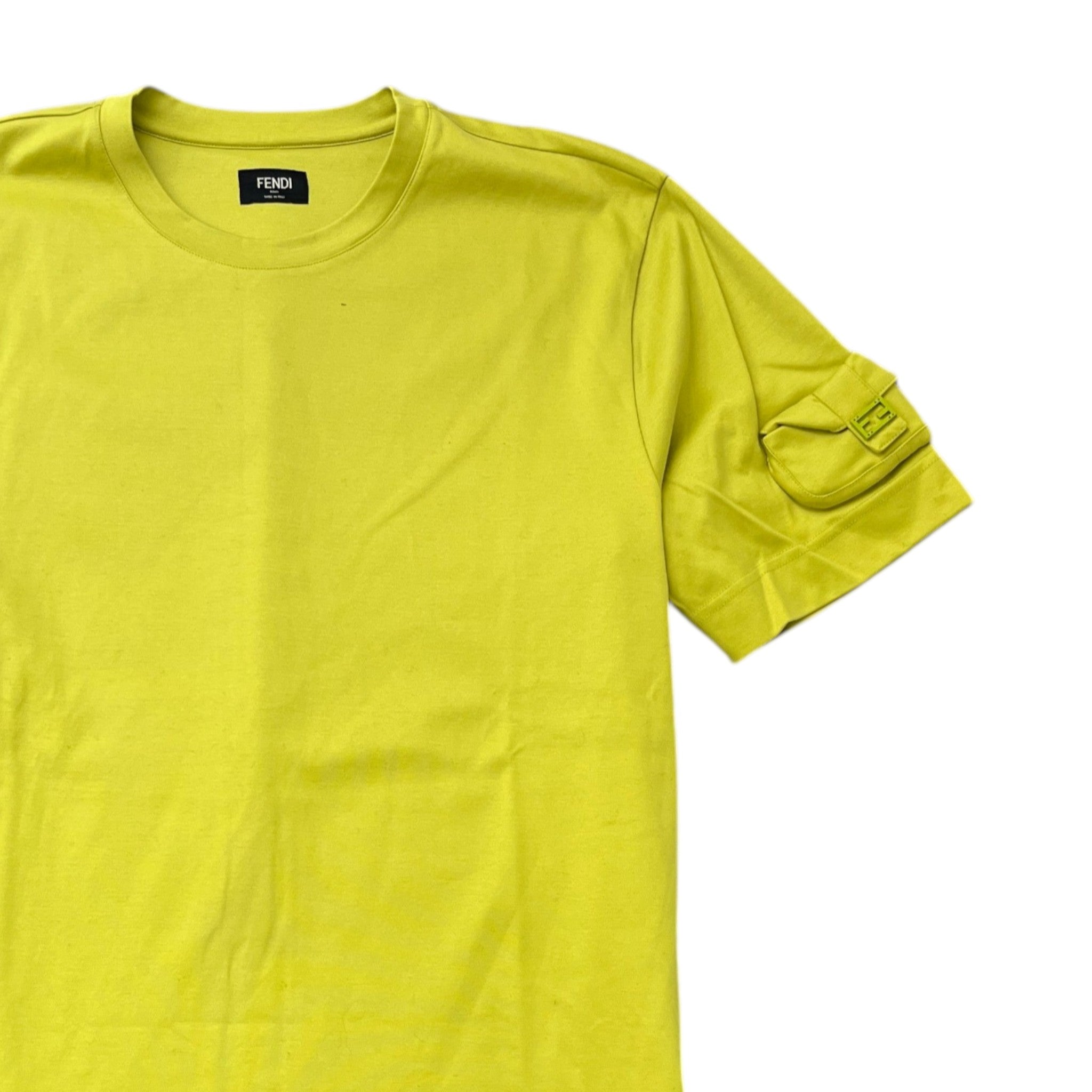 Men's Arm Pocket Logo T-Shirt Green Size M