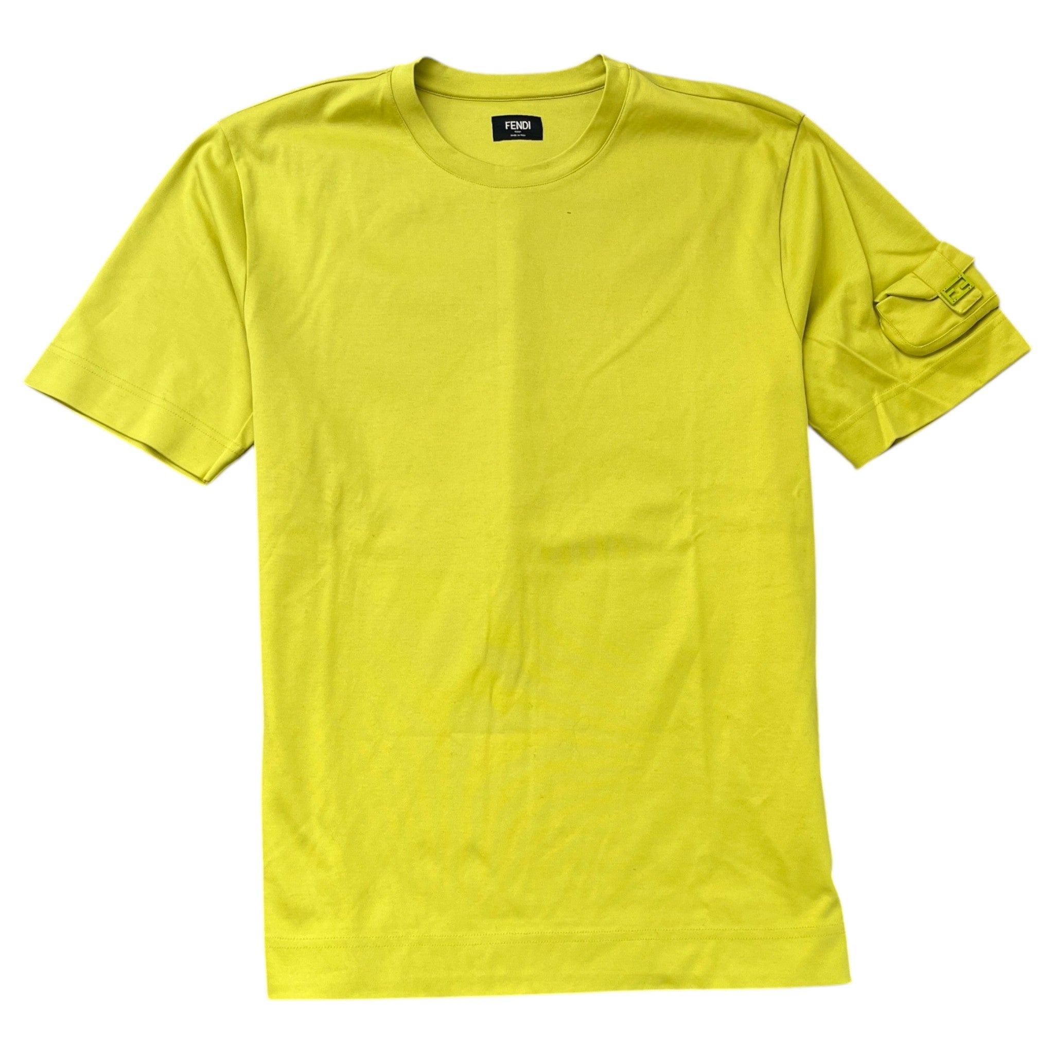 Men's Arm Pocket Logo T-Shirt Green Size M