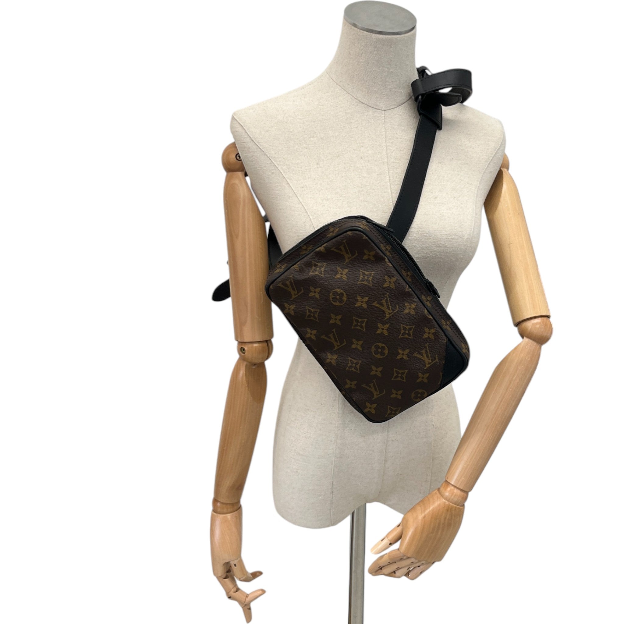 Men's Monogram Utility Side Belt Bag Brown