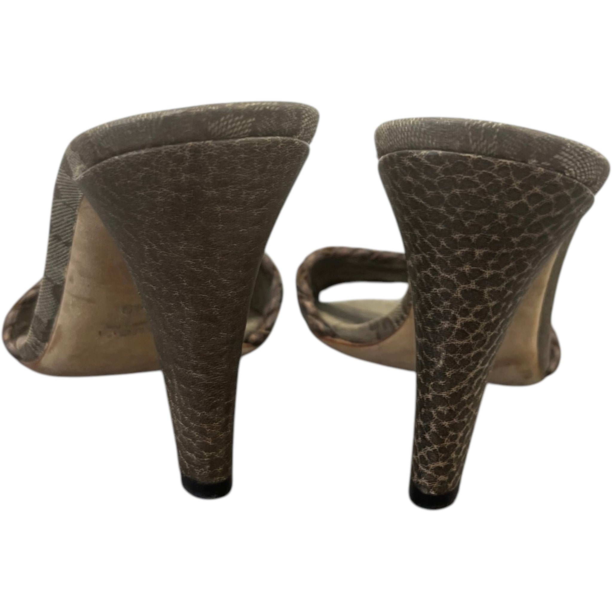 Women's Woven Leather Heels Beige Size EU 40 / UK 7