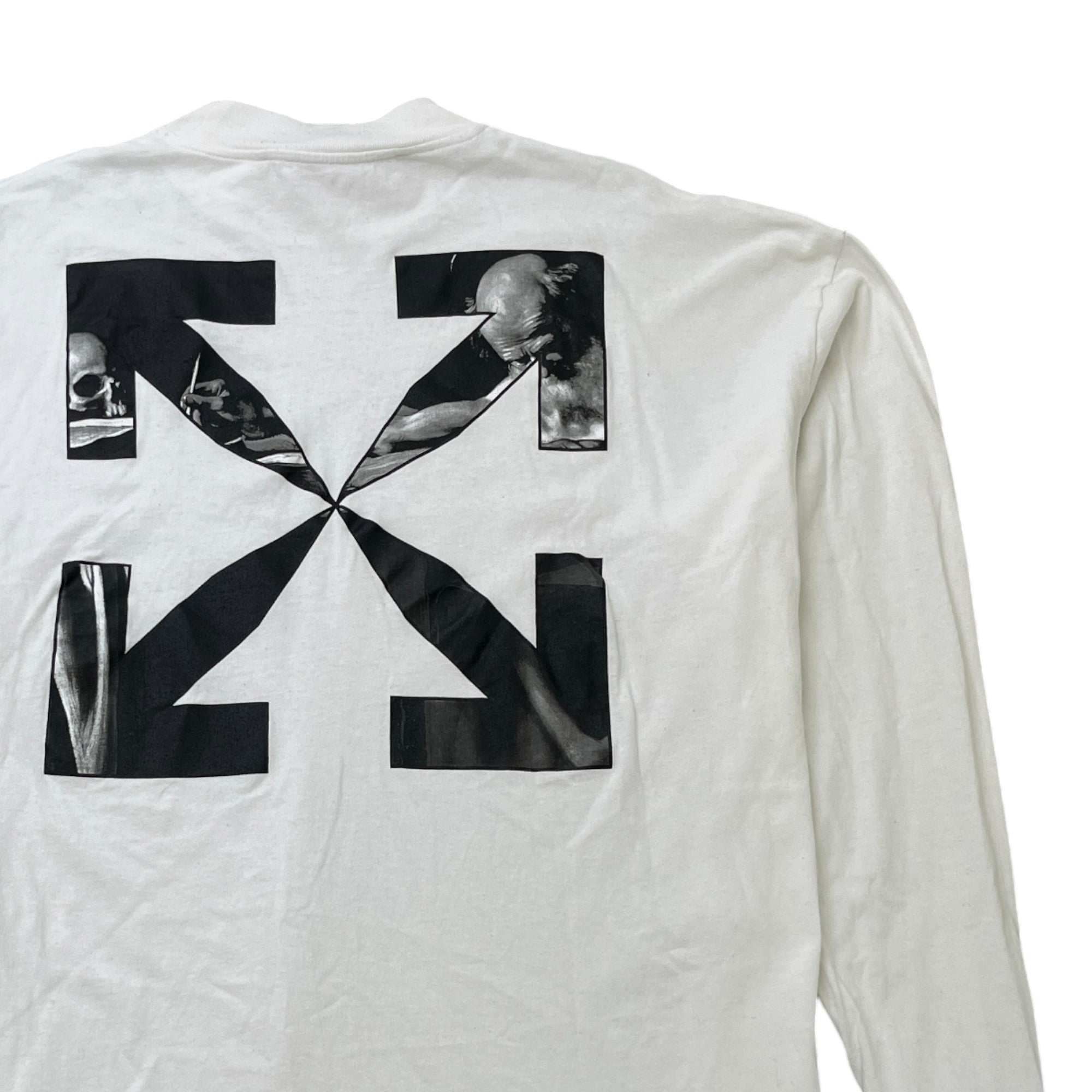 Men's Caravaggio Arrow Logo T-Shirt White Size L