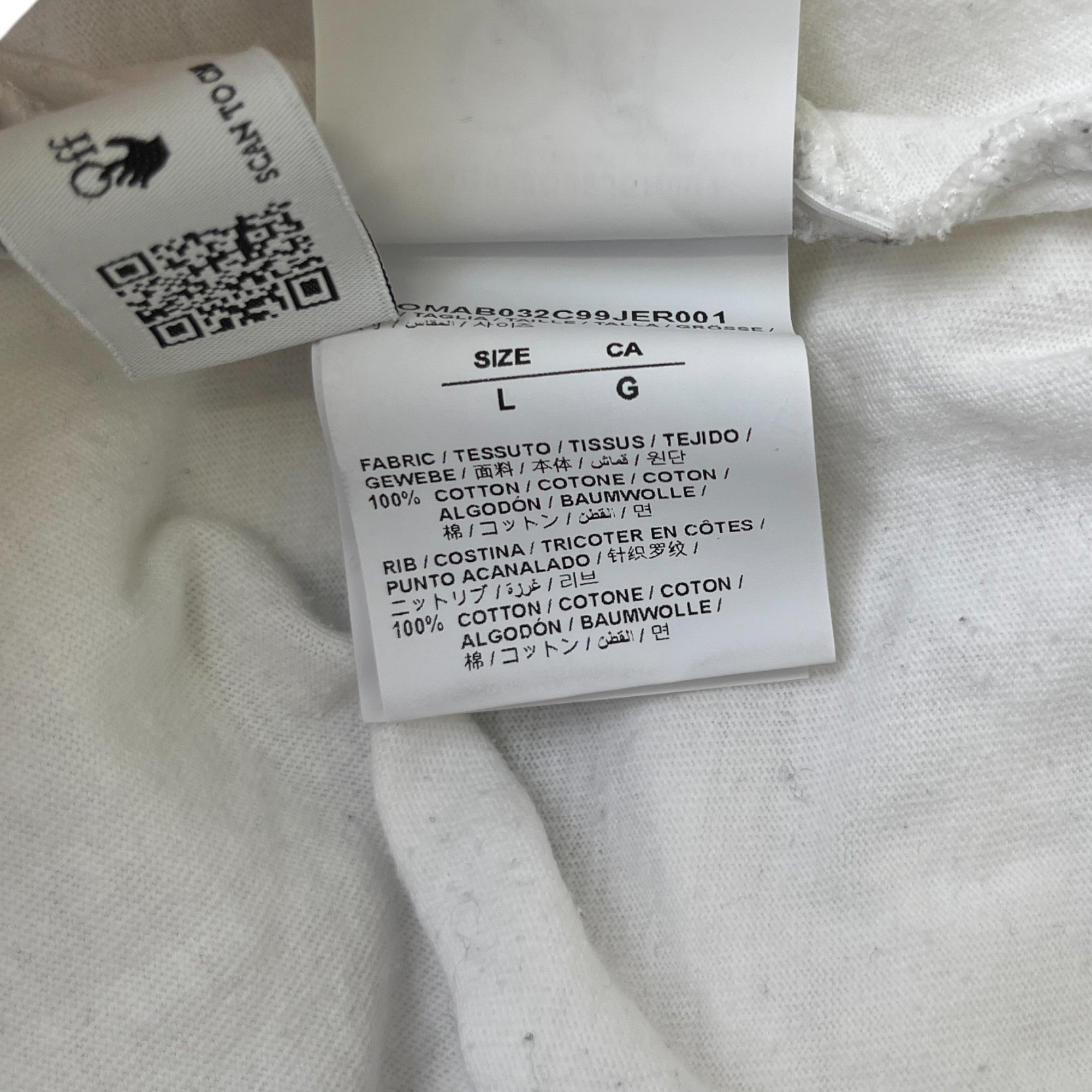 Men's Caravaggio Arrow Logo T-Shirt White Size L