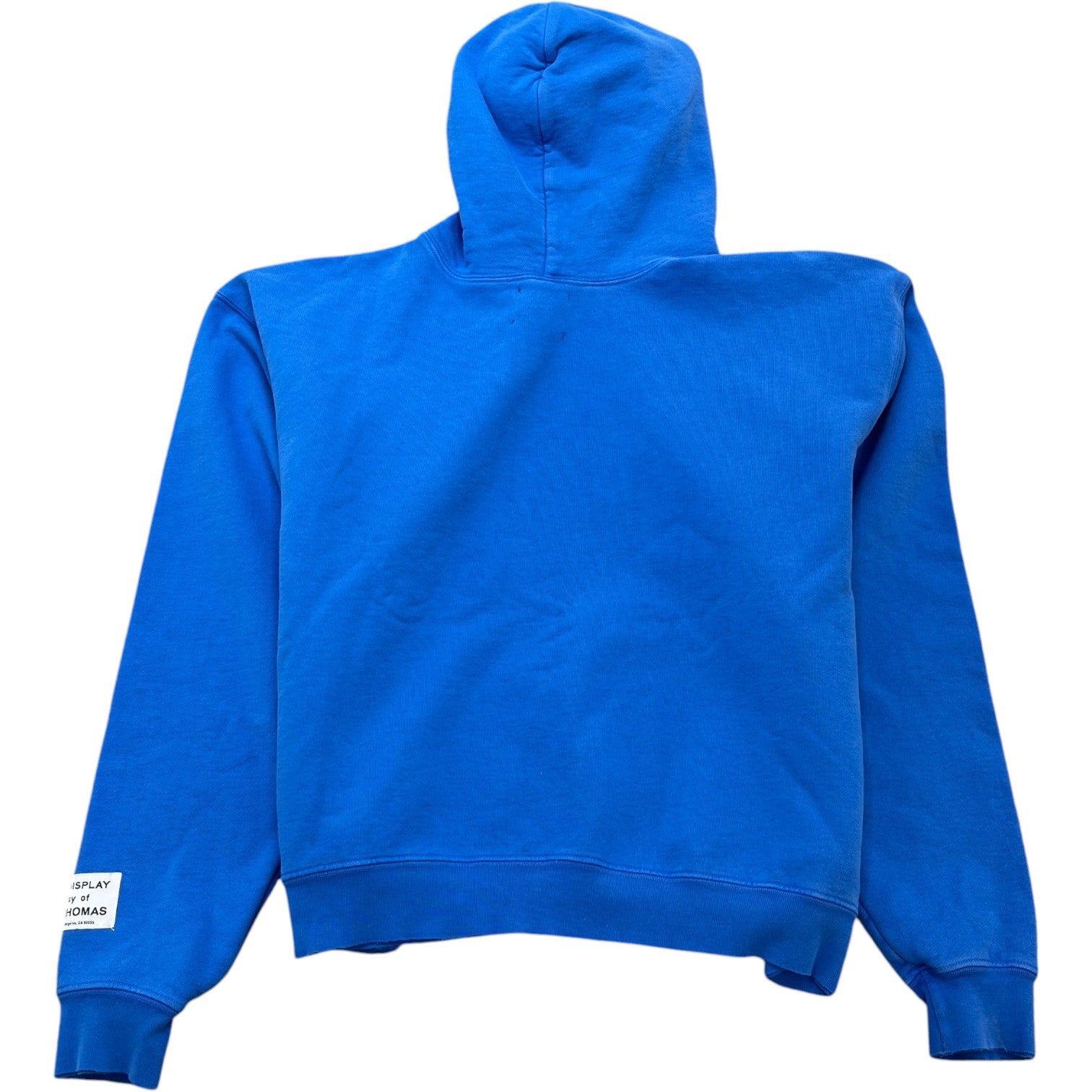 Men's Logo Patch Hoodie Blue Size S