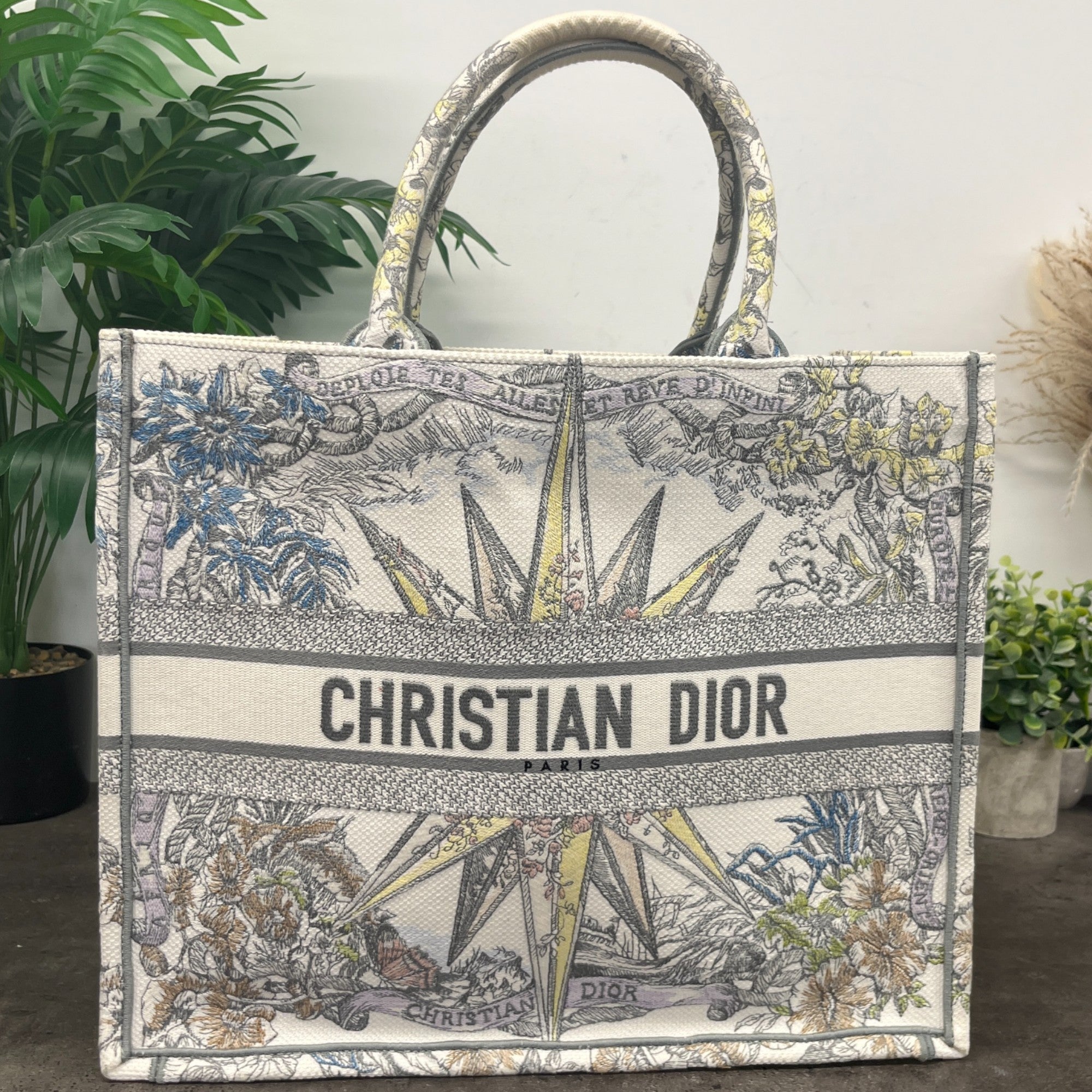 Women's Large Book Tote Handbag White