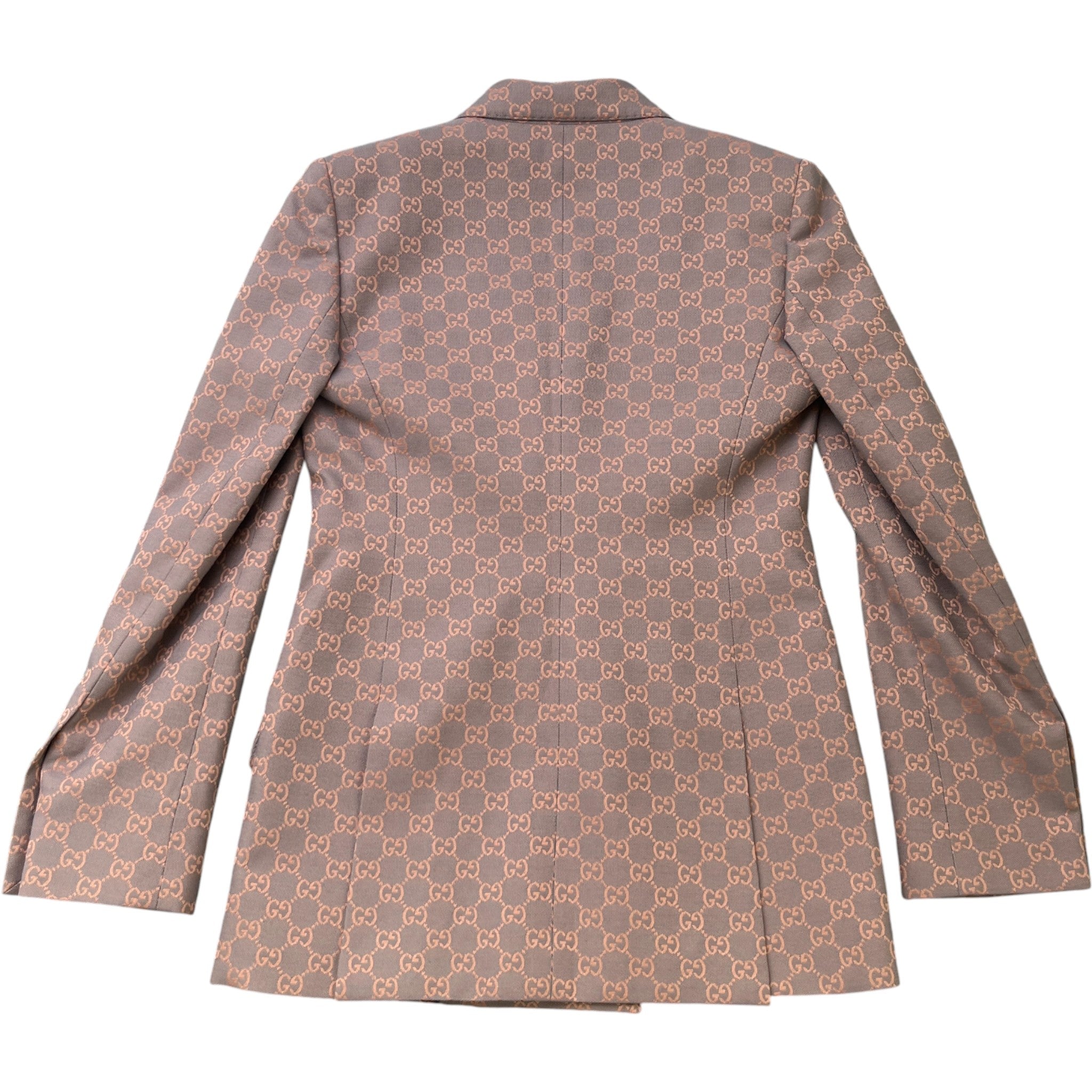 Women's Gg Jacquard Double Breasted Blazer Jacket Pink Size IT 40 / UK 8