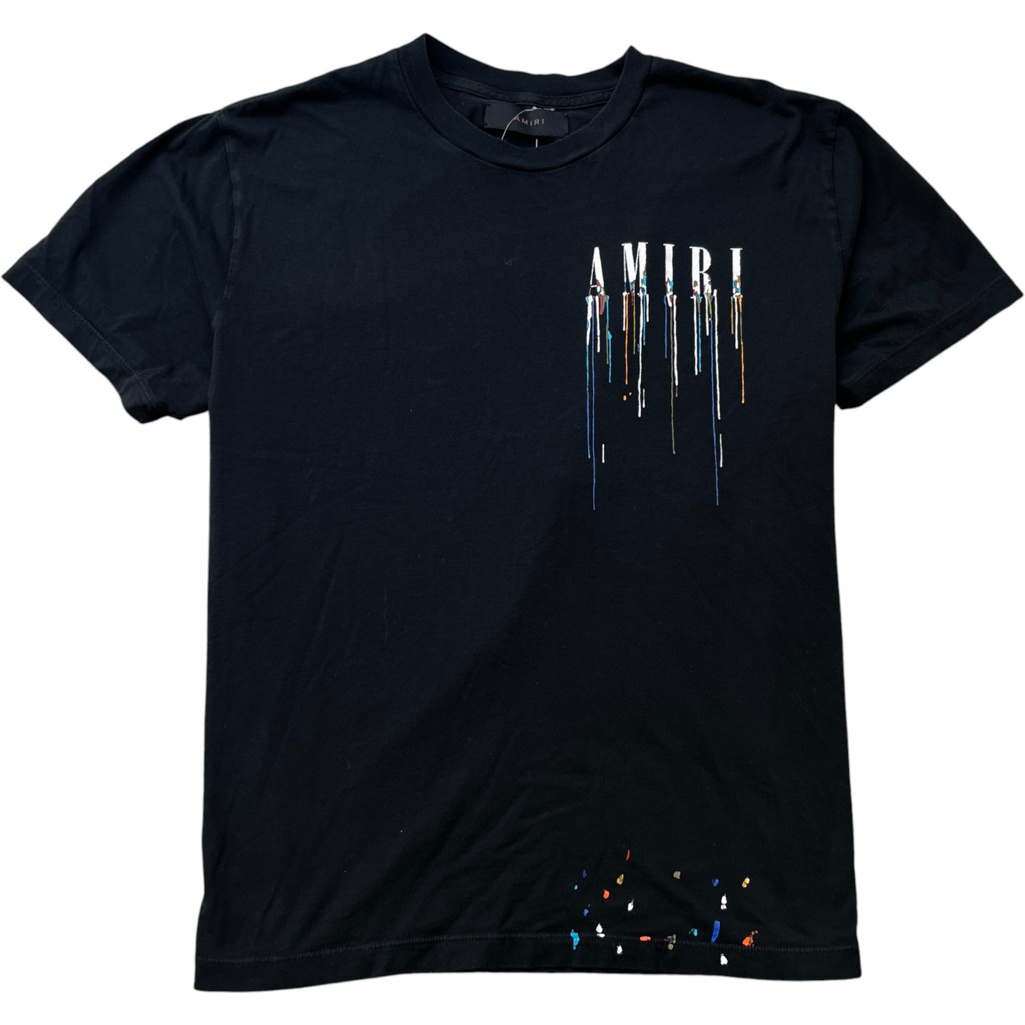 Men's Paint Drip T-Shirt Black Size M