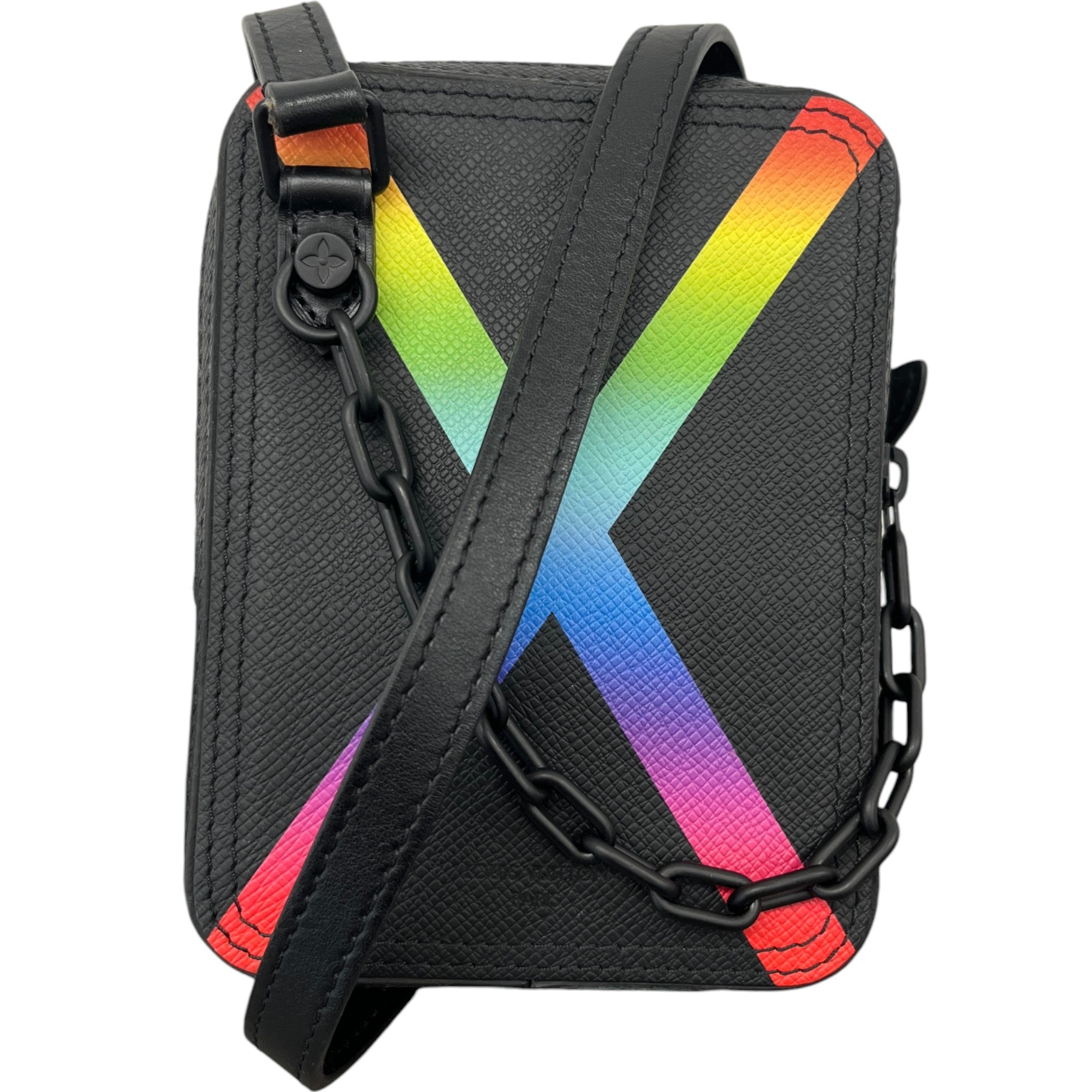 Men's Danube Rainbow Messenger Bag Black