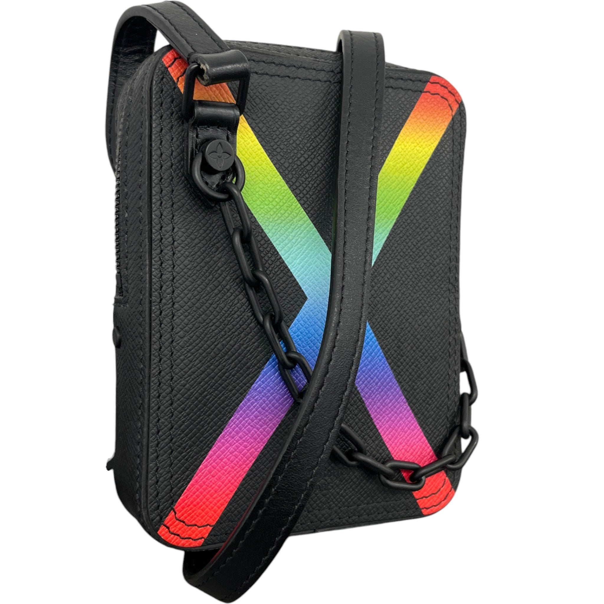 Men's Danube Rainbow Messenger Bag Black
