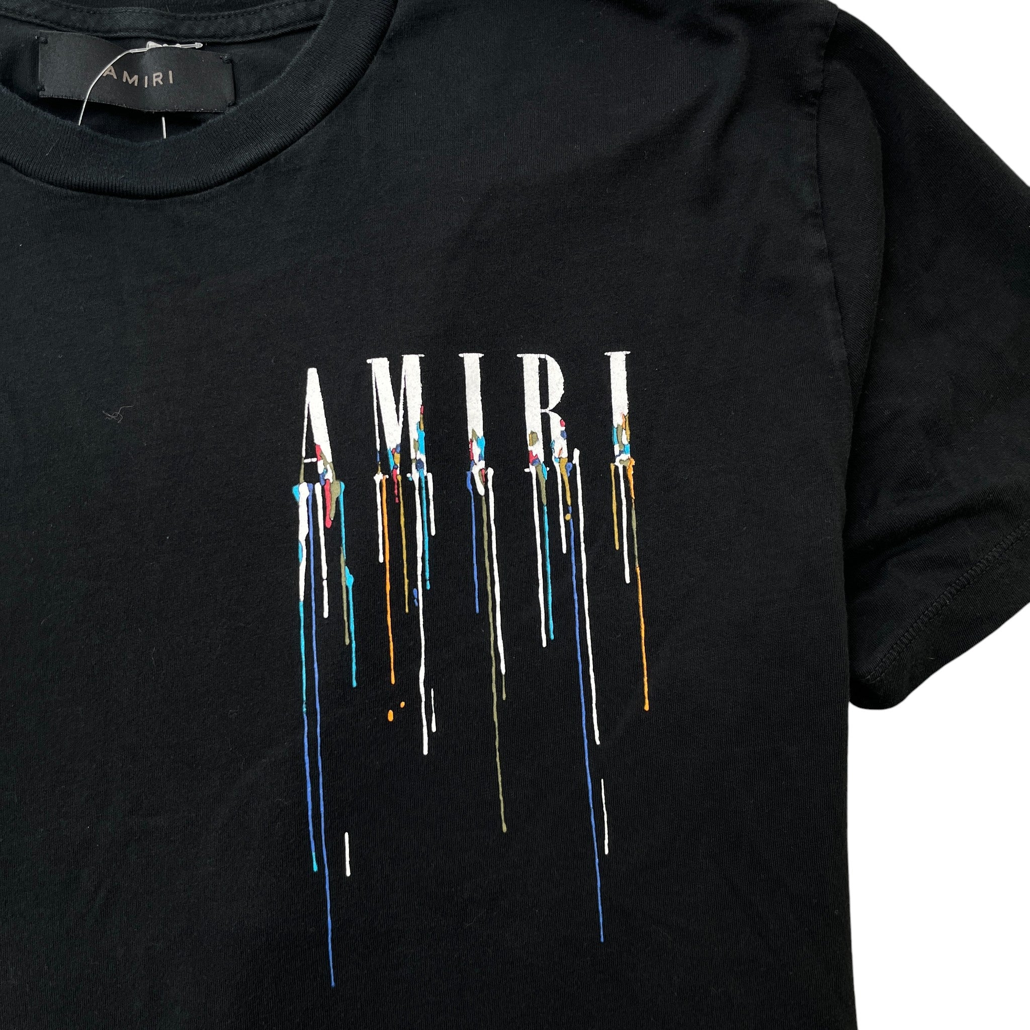 Men's Paint Drip T-Shirt Black Size M
