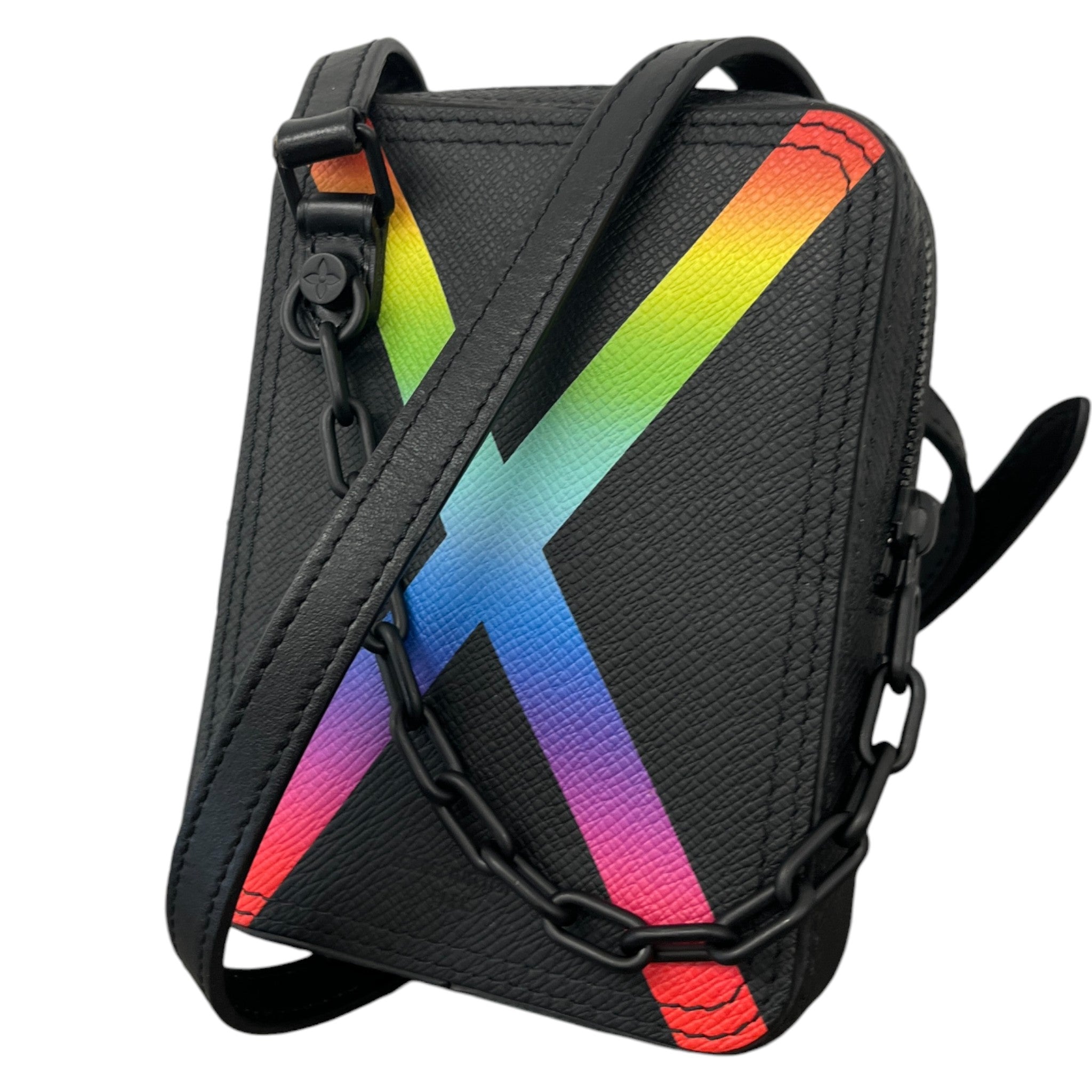 Men's Danube Rainbow Messenger Bag Black