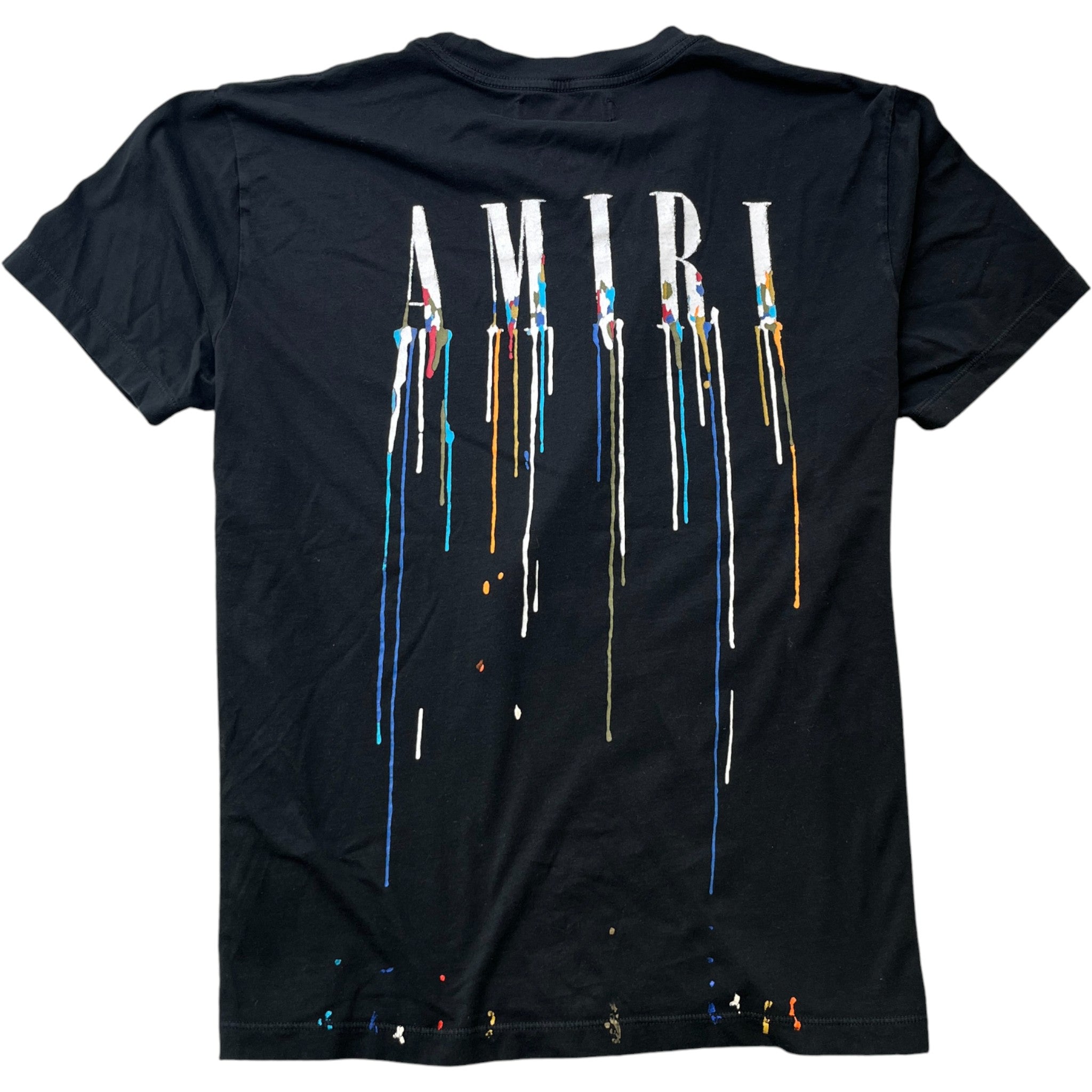 Men's Paint Drip T-Shirt Black Size M