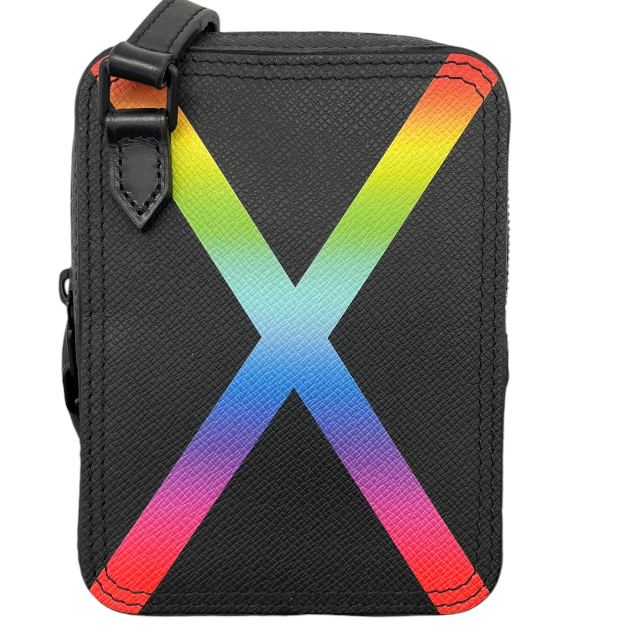 Men's Danube Rainbow Messenger Bag Black