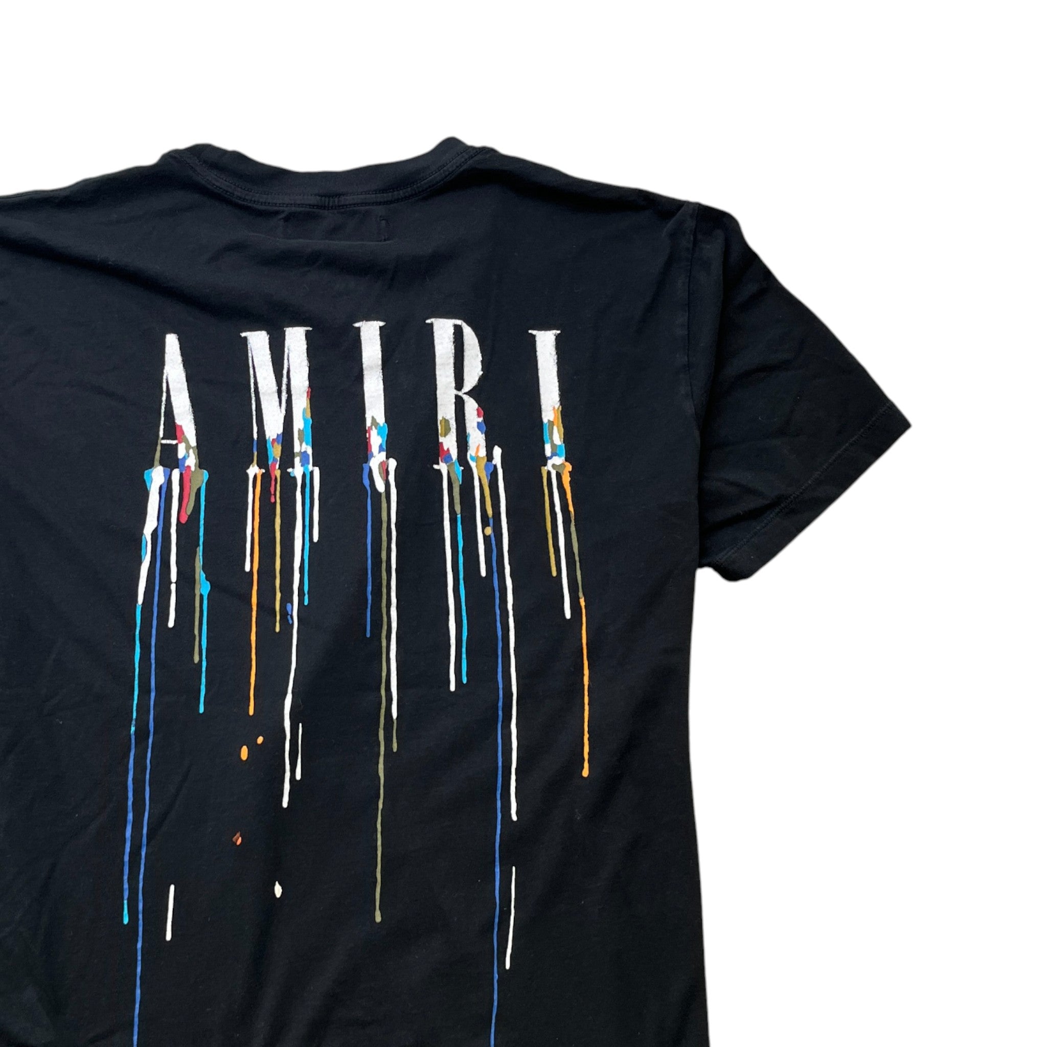 Men's Paint Drip T-Shirt Black Size M