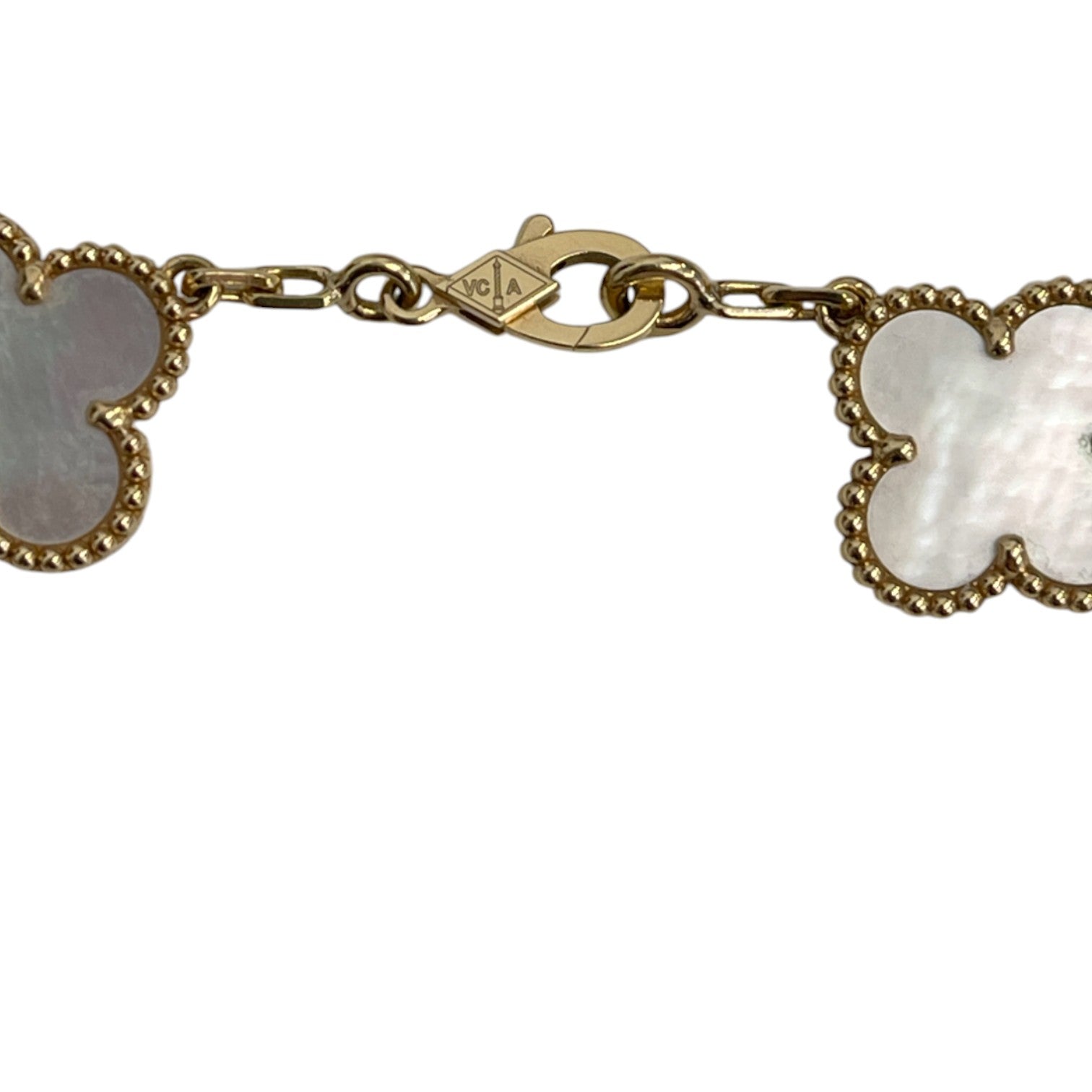 Men's Vintage Alhambra 18 Ct Gold And Mother-Of-Pearl Bracelet Gold