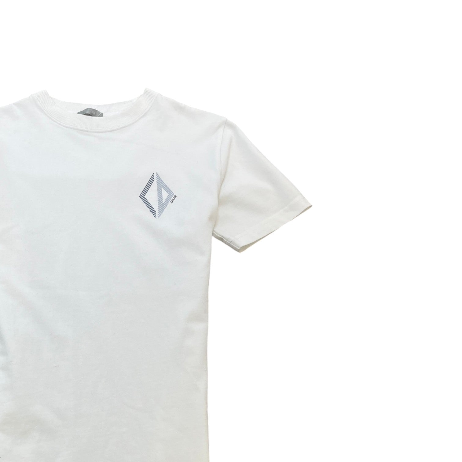 Men's Embroidered Logo T-Shirt White Size XXS