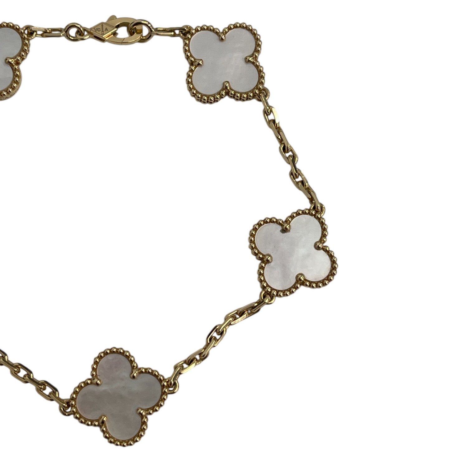 Men's Vintage Alhambra 18 Ct Gold And Mother-Of-Pearl Bracelet Gold