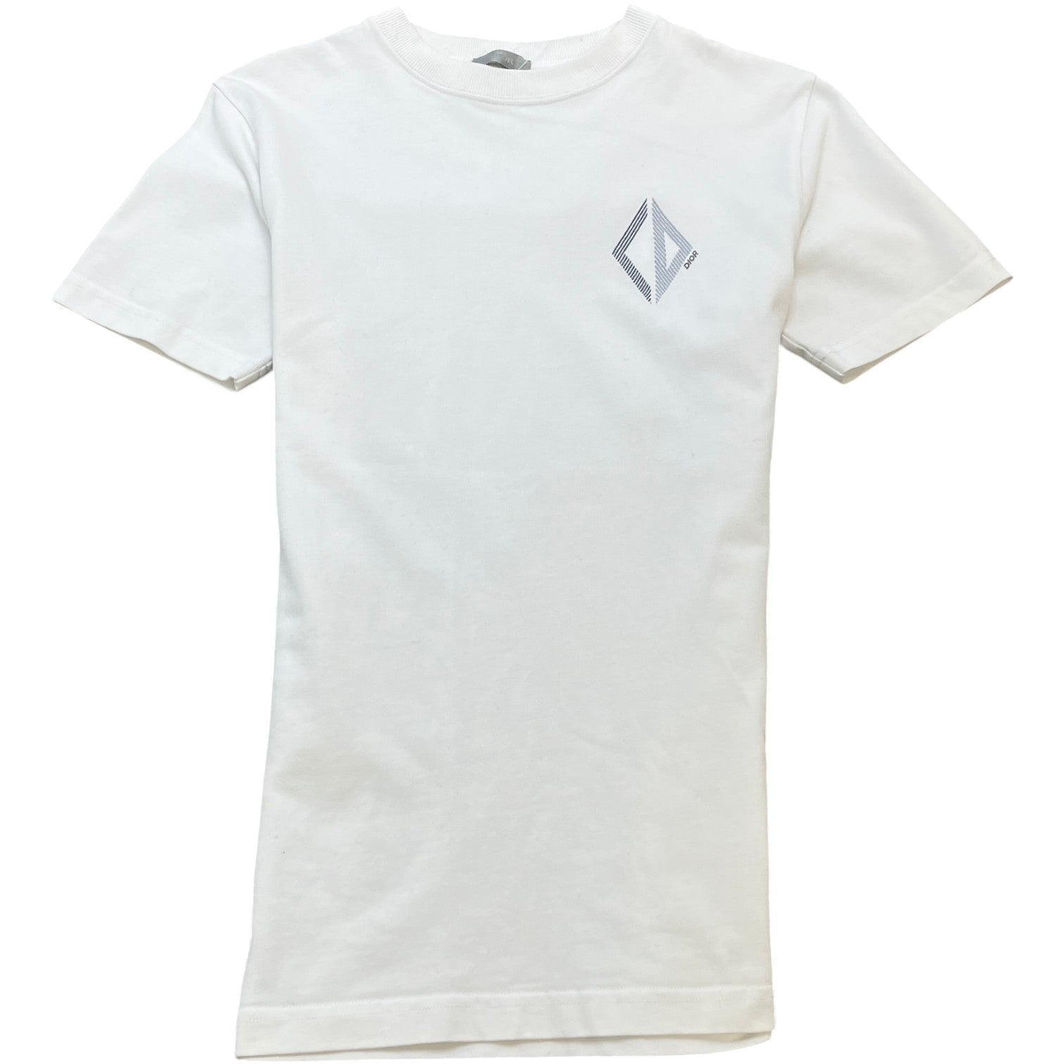 Men's Embroidered Logo T-Shirt White Size XXS