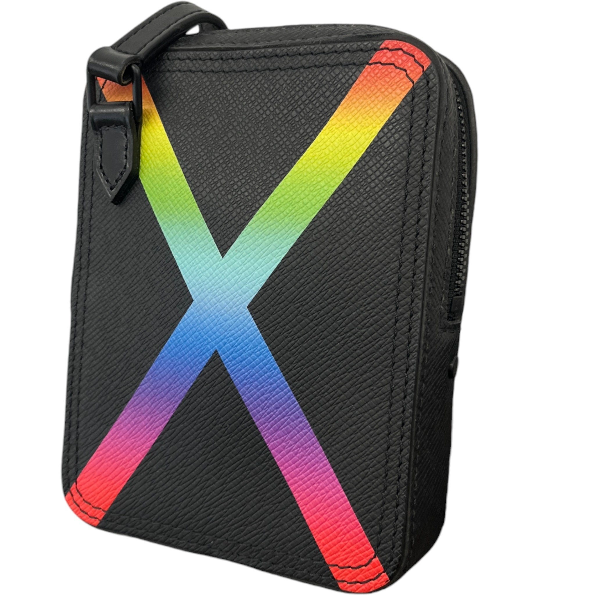 Men's Danube Rainbow Messenger Bag Black