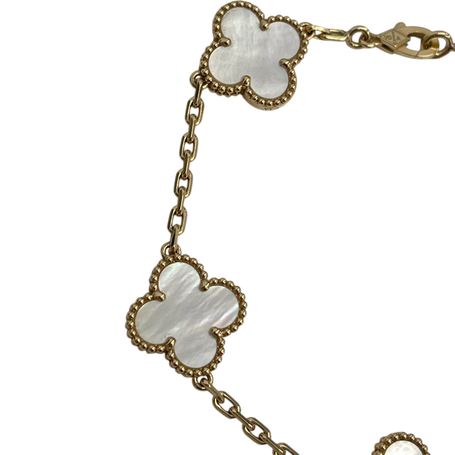 Men's Vintage Alhambra 18 Ct Gold And Mother-Of-Pearl Bracelet Gold