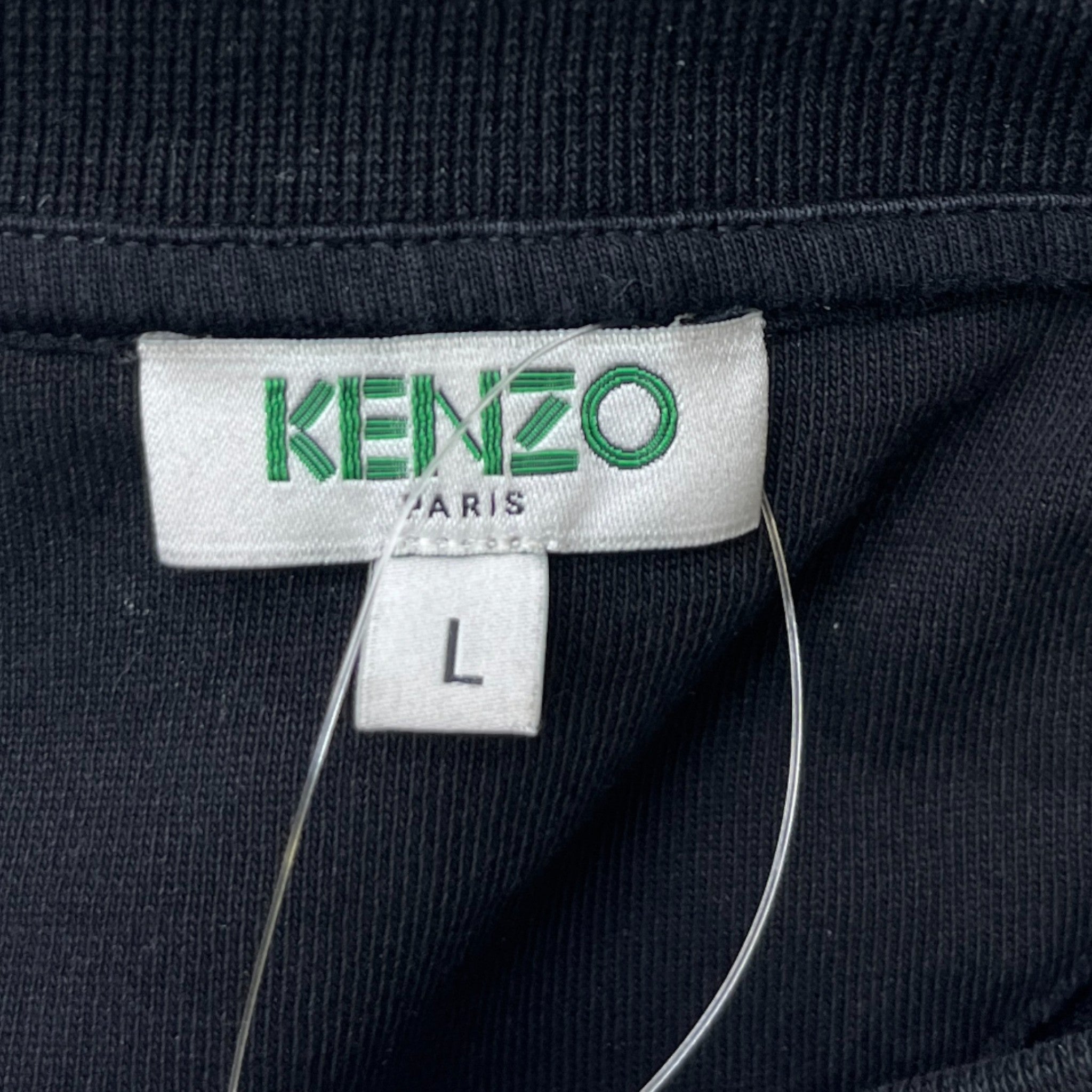 Men's Logo Print Long Sleeve T-Shirt Black Size L