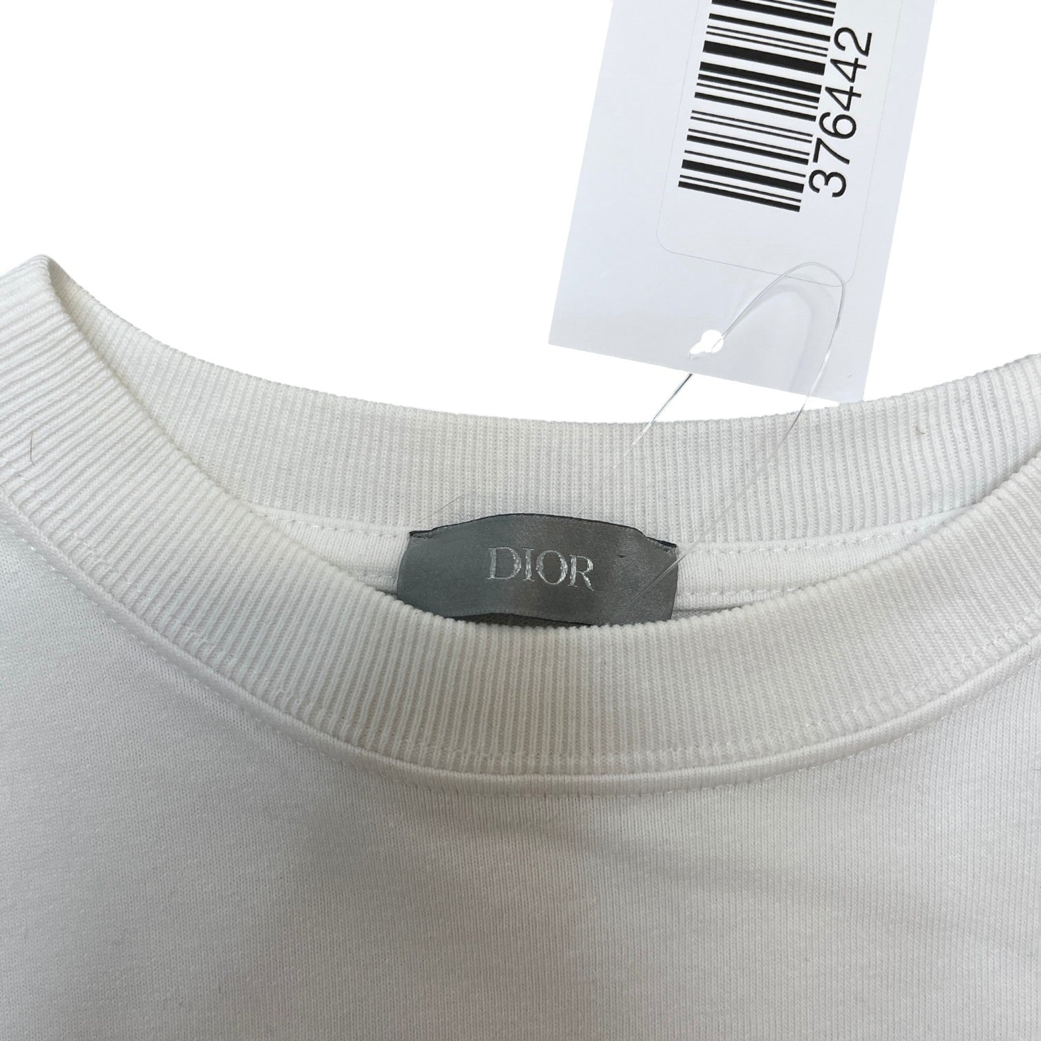 Men's Embroidered Logo T-Shirt White Size XXS