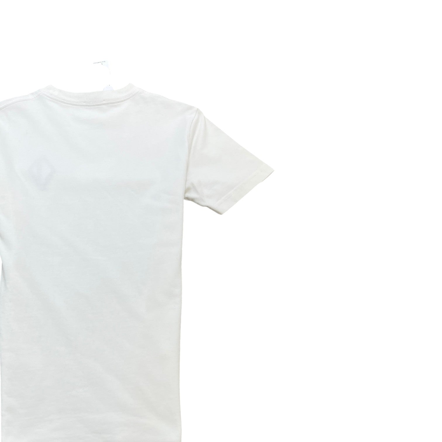 Men's Embroidered Logo T-Shirt White Size XXS