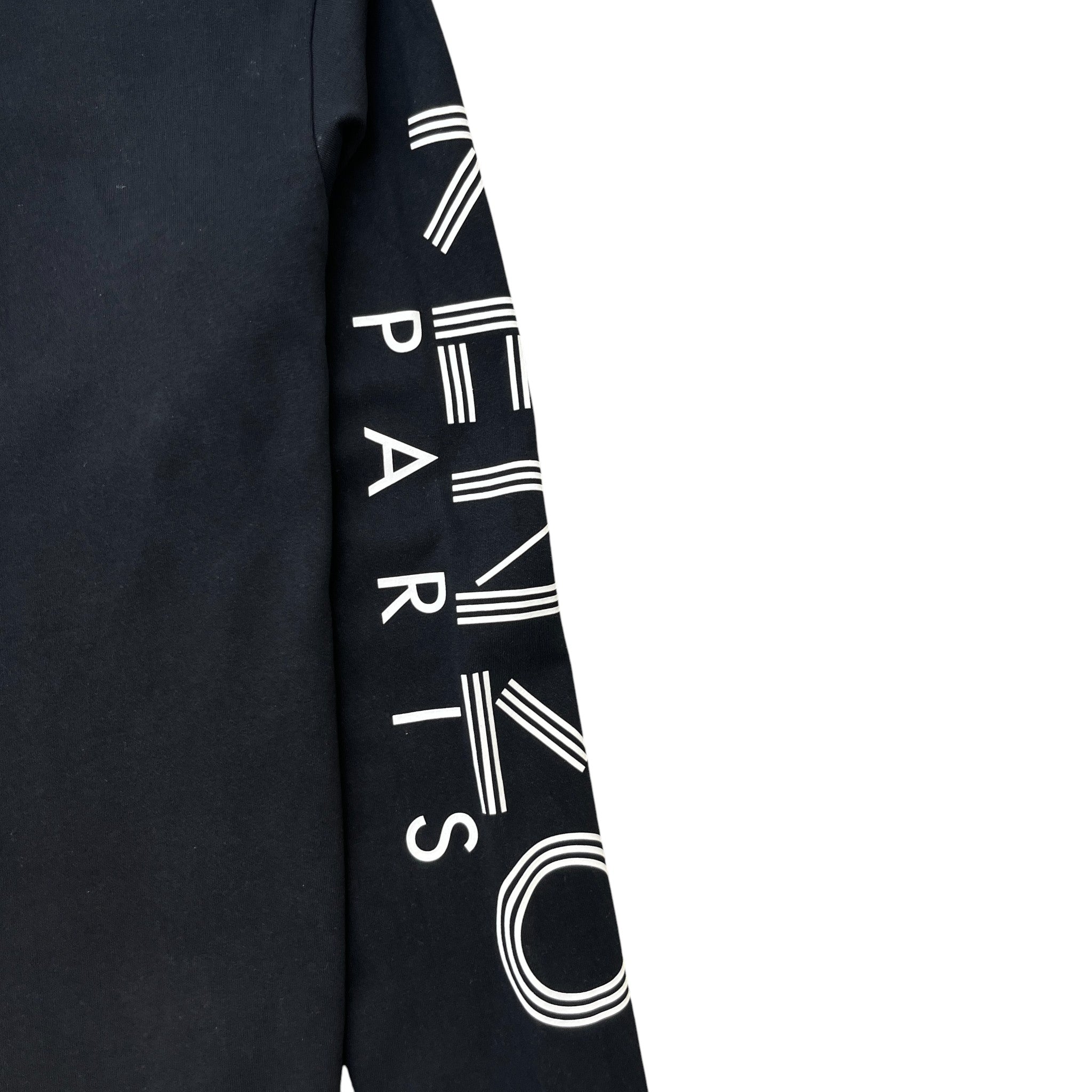 Men's Logo Print Long Sleeve T-Shirt Black Size L