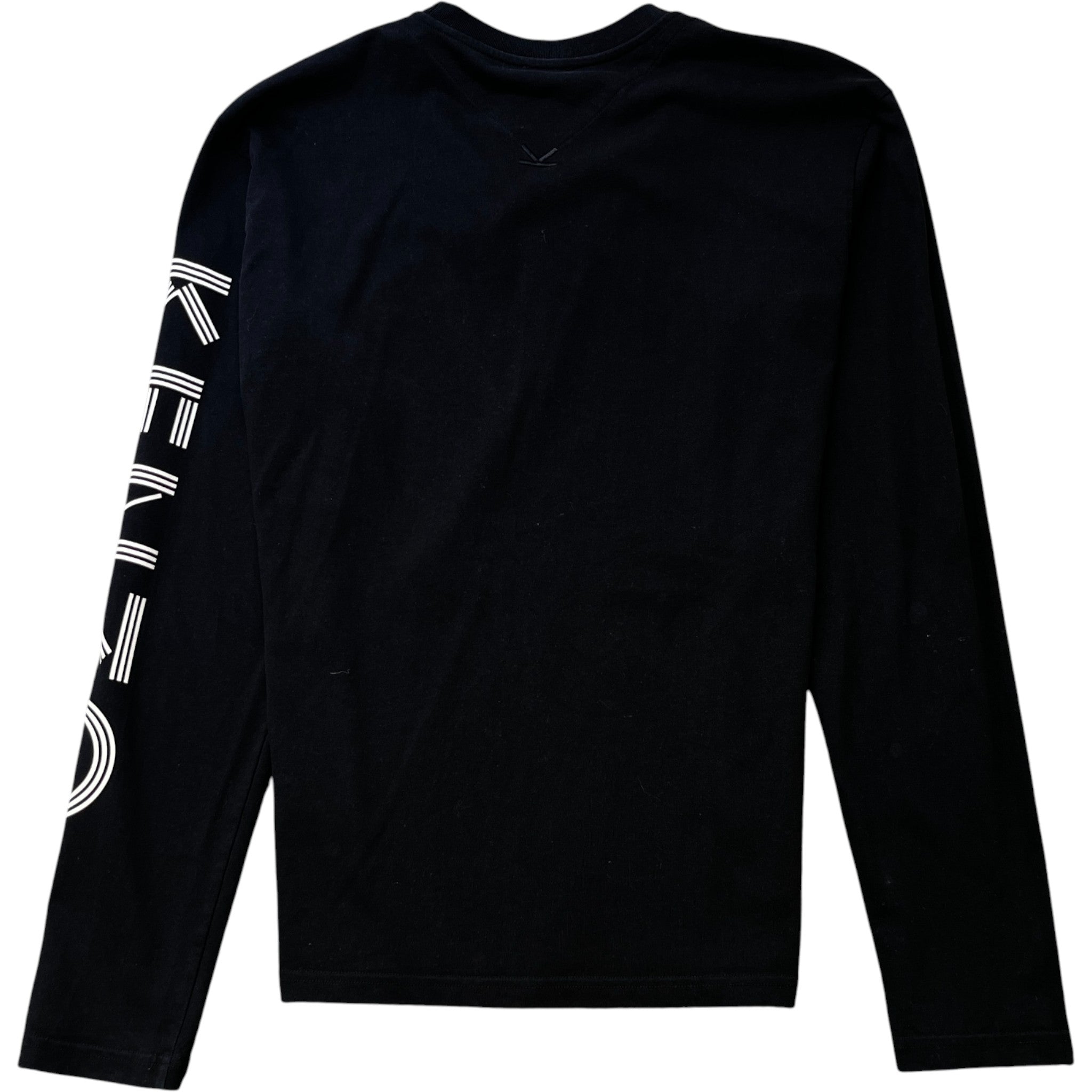 Men's Logo Print Long Sleeve T-Shirt Black Size L