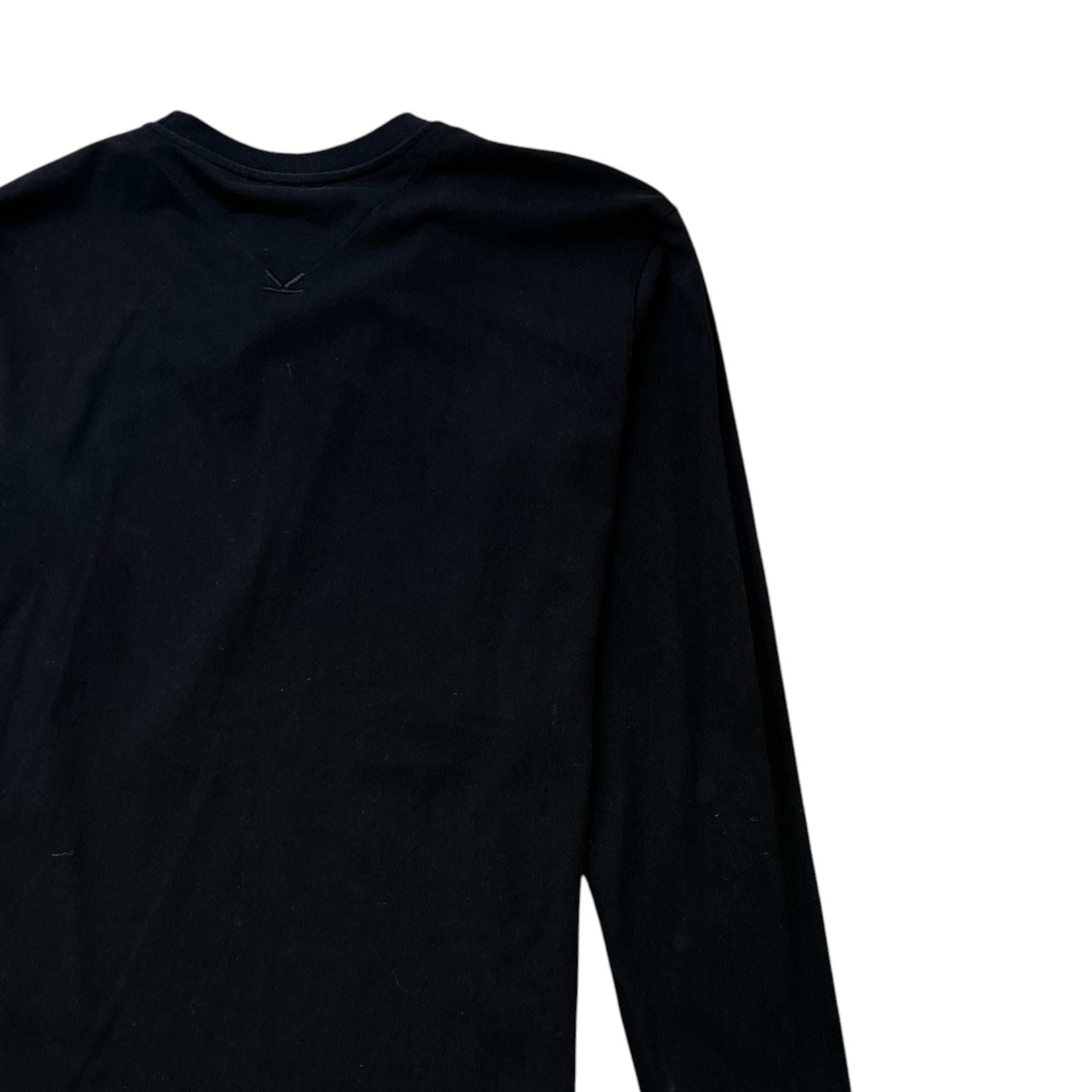 Men's Logo Print Long Sleeve T-Shirt Black Size L