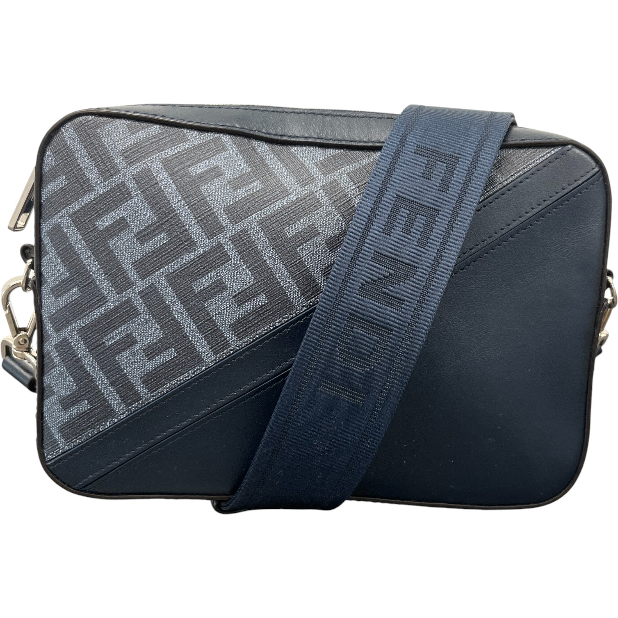 Men's Ff Monogram Messenger Bag Navy