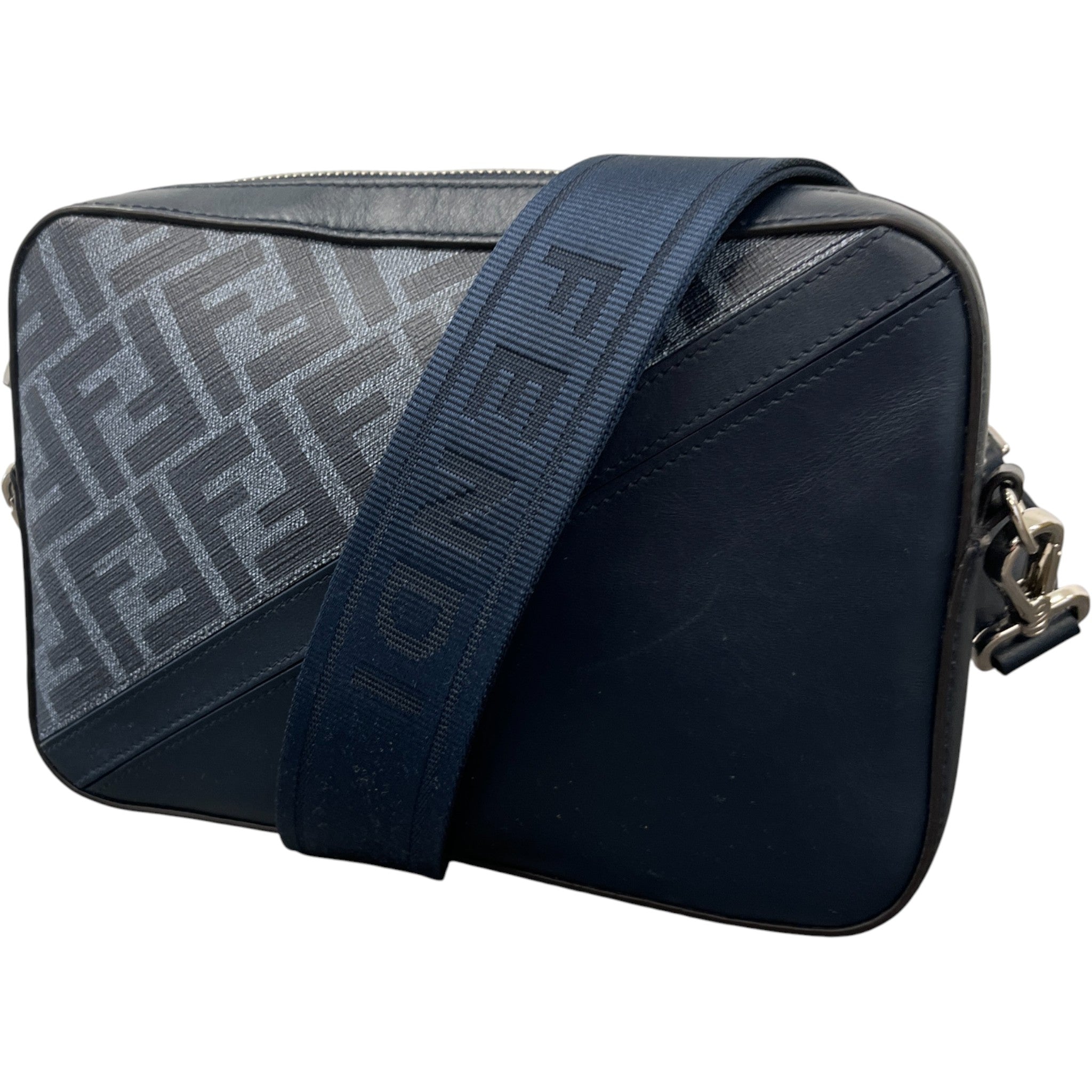 Men's Ff Monogram Messenger Bag Navy