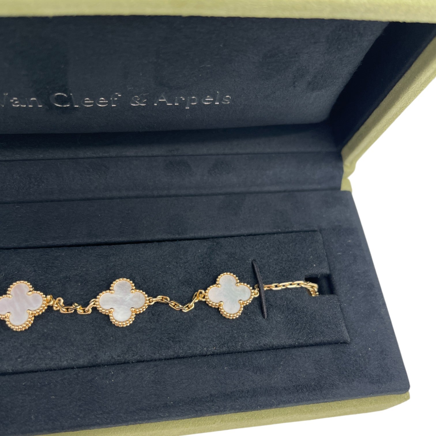 Men's Vintage Alhambra 18 Ct Gold And Mother-Of-Pearl Bracelet Gold