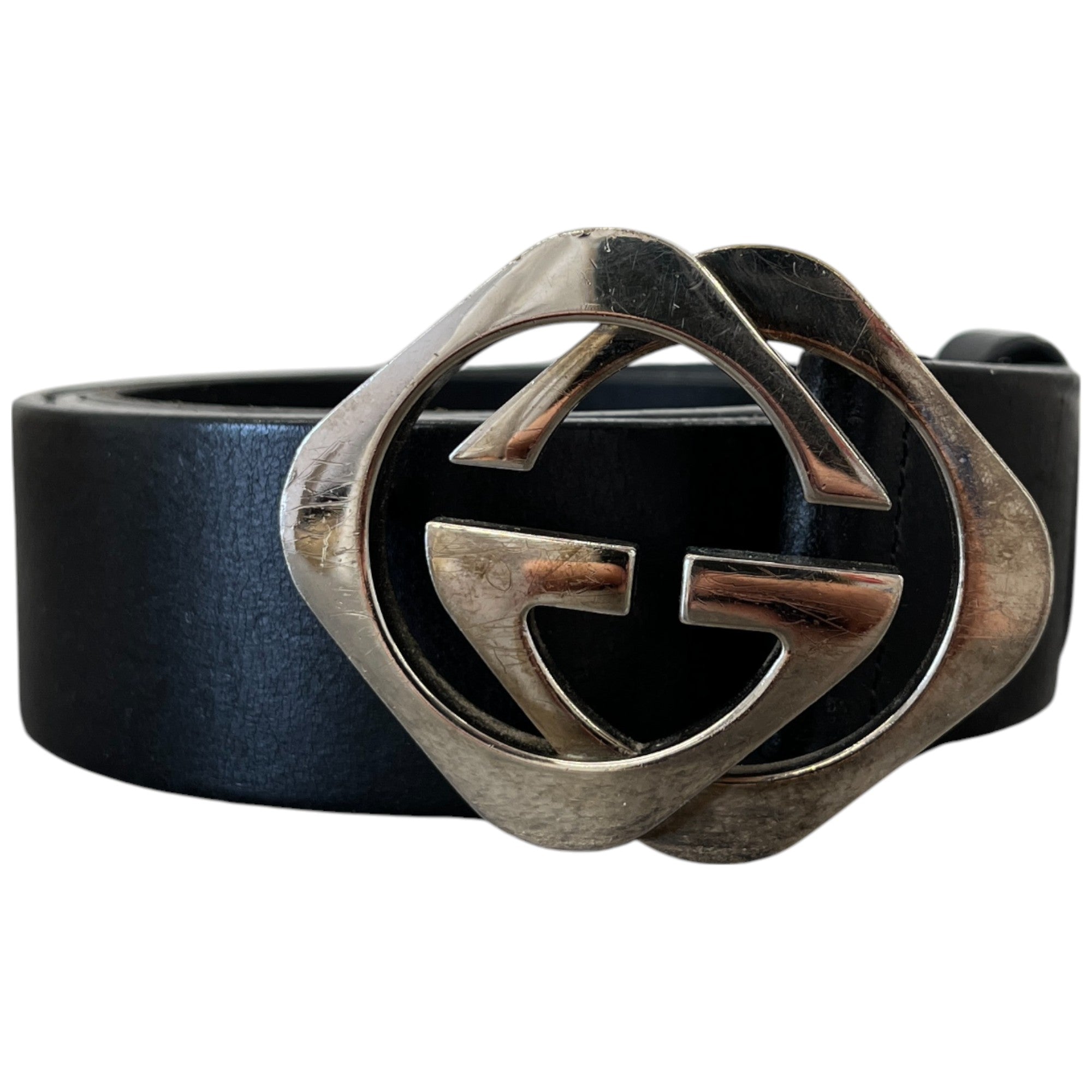 Women's Interlocking G Belt Black Size Waist 30"