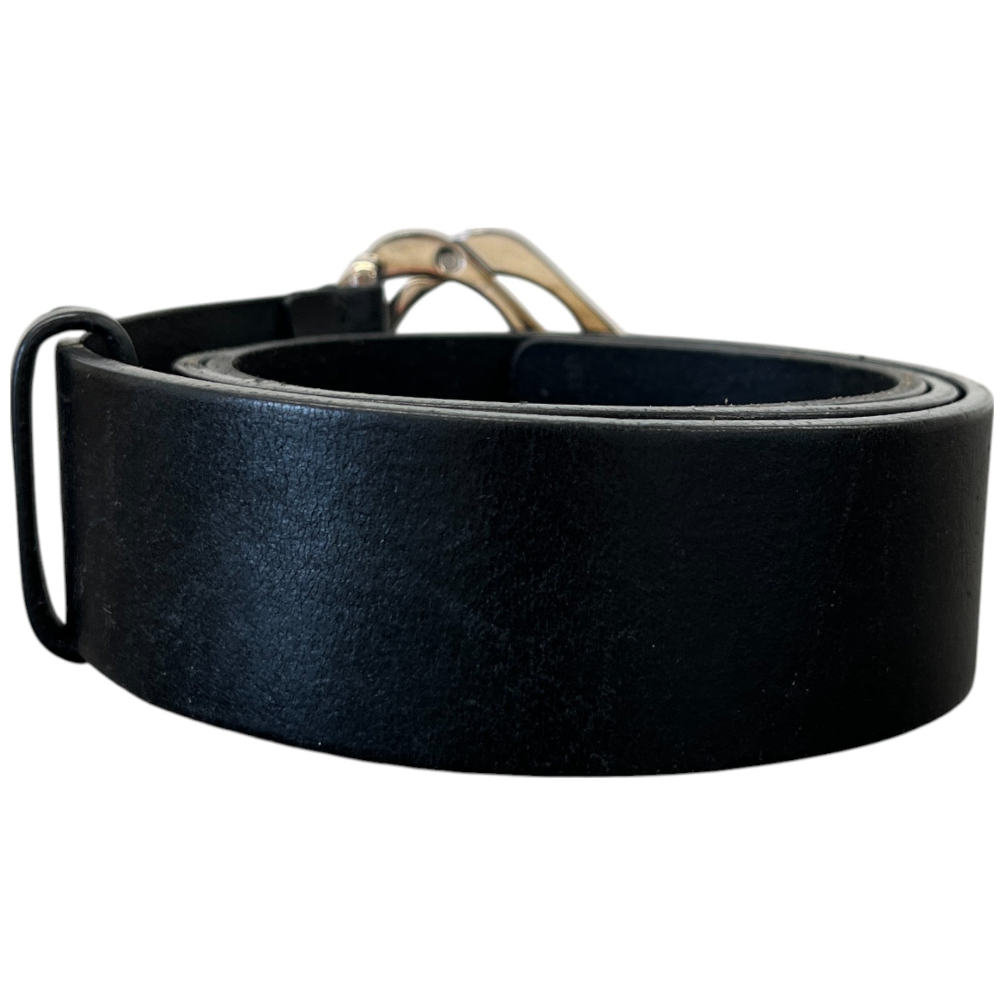 Women's Interlocking G Belt Black Size Waist 30"