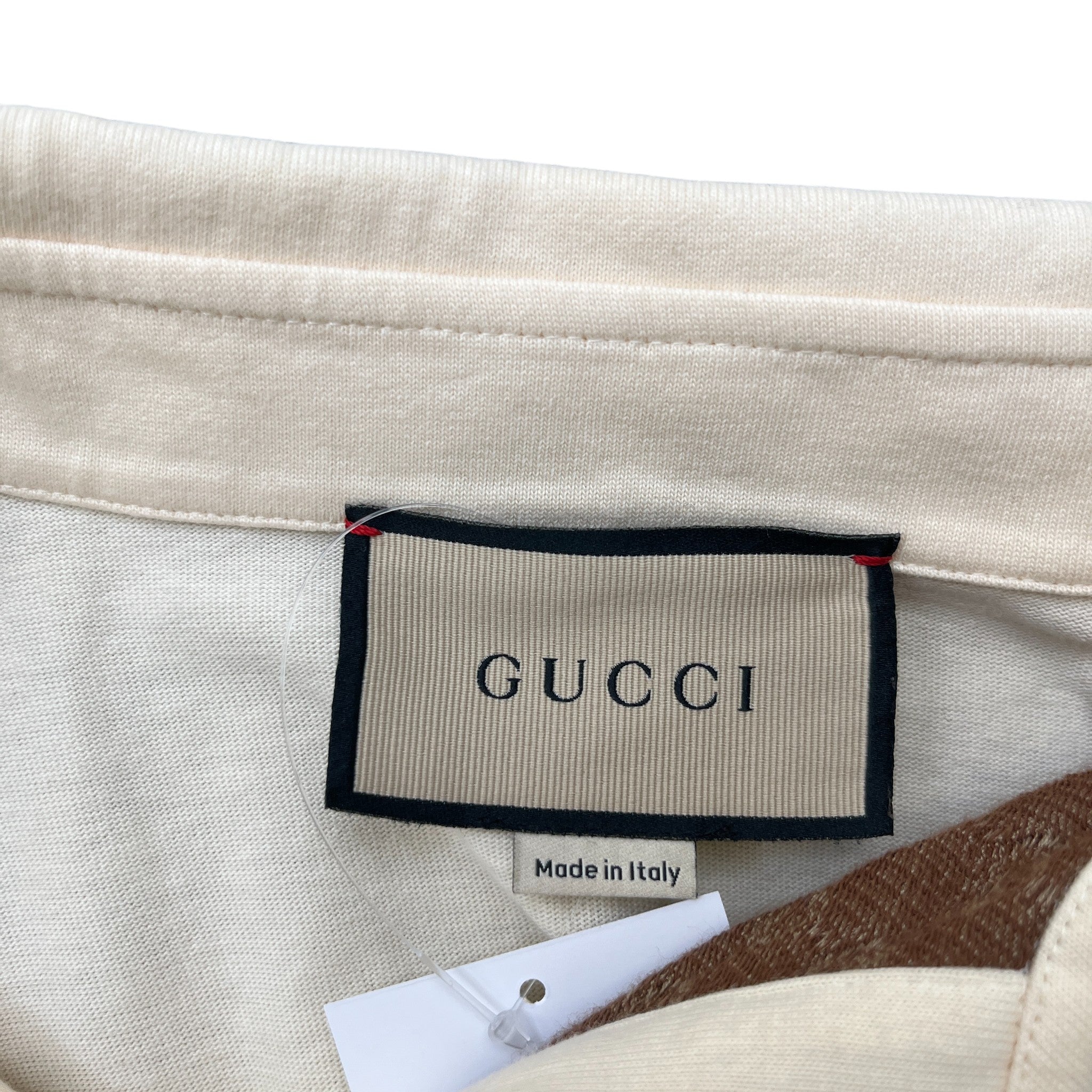 Men's Monogram Print Polo Shirt Brown Size L