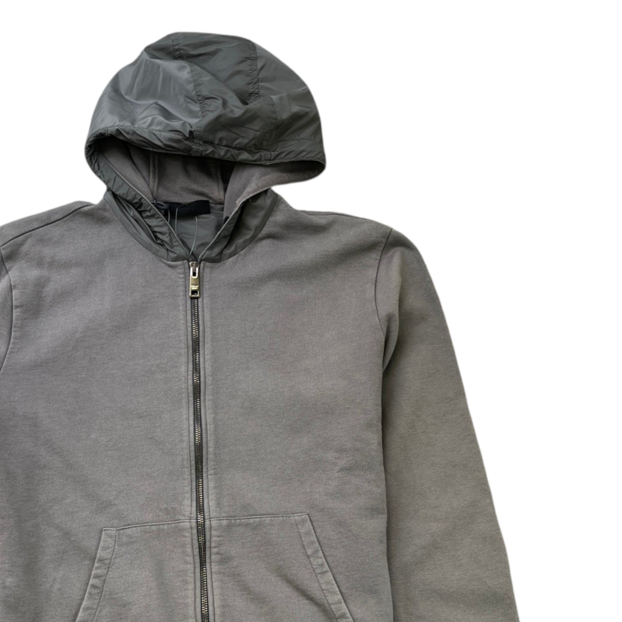 Men's Rubber Logo Hoodie Grey Size M