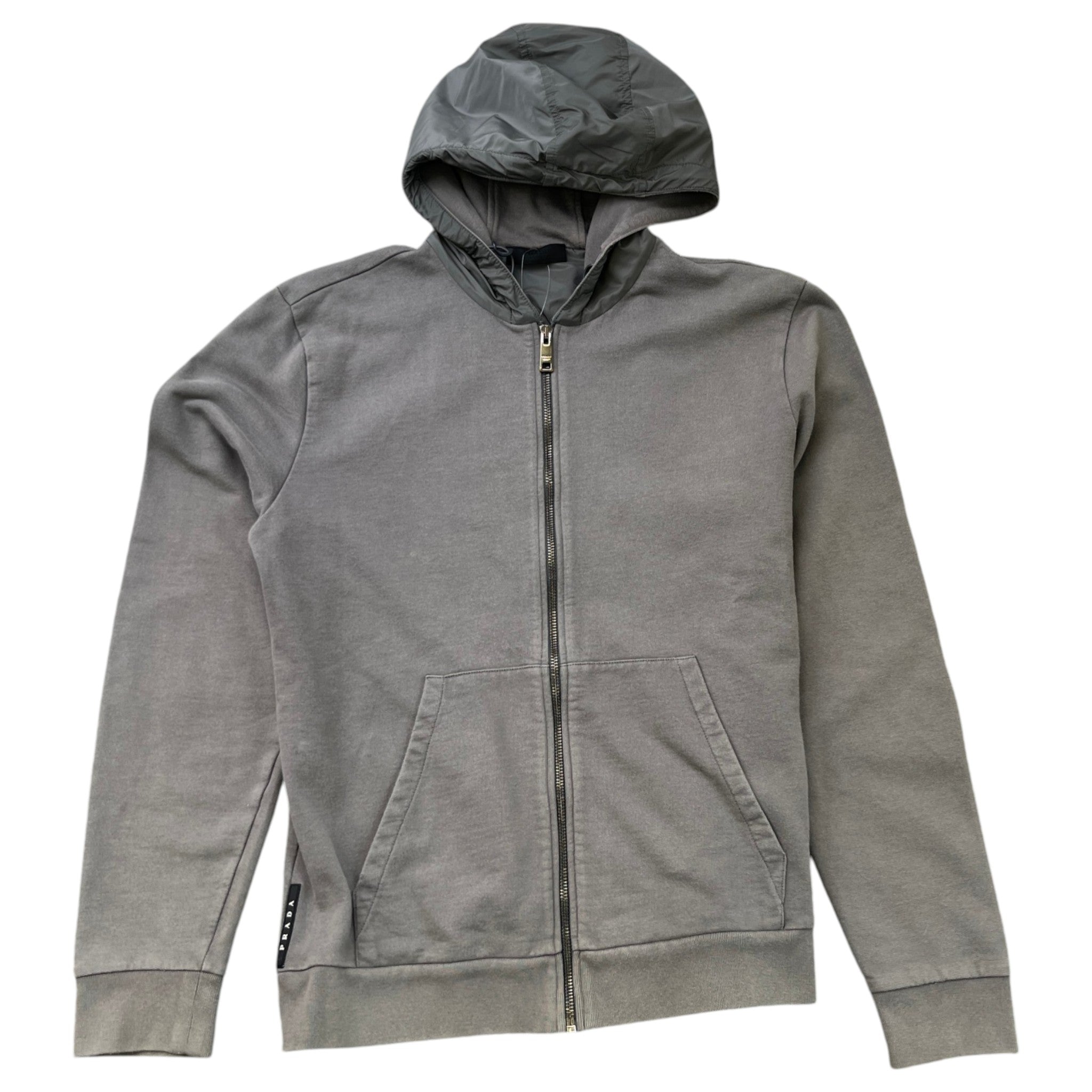 Men's Rubber Logo Hoodie Grey Size M