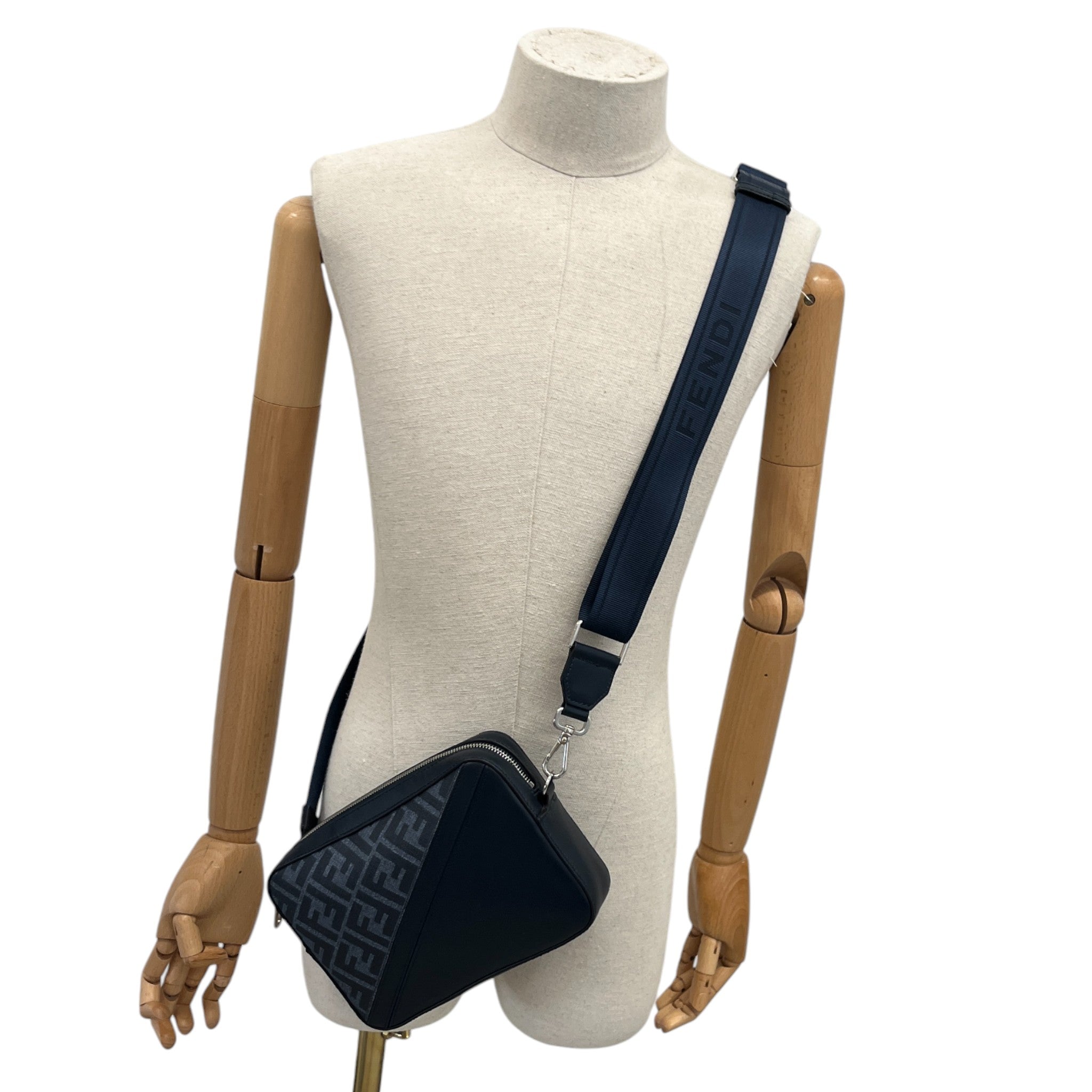 Men's Ff Monogram Messenger Bag Navy