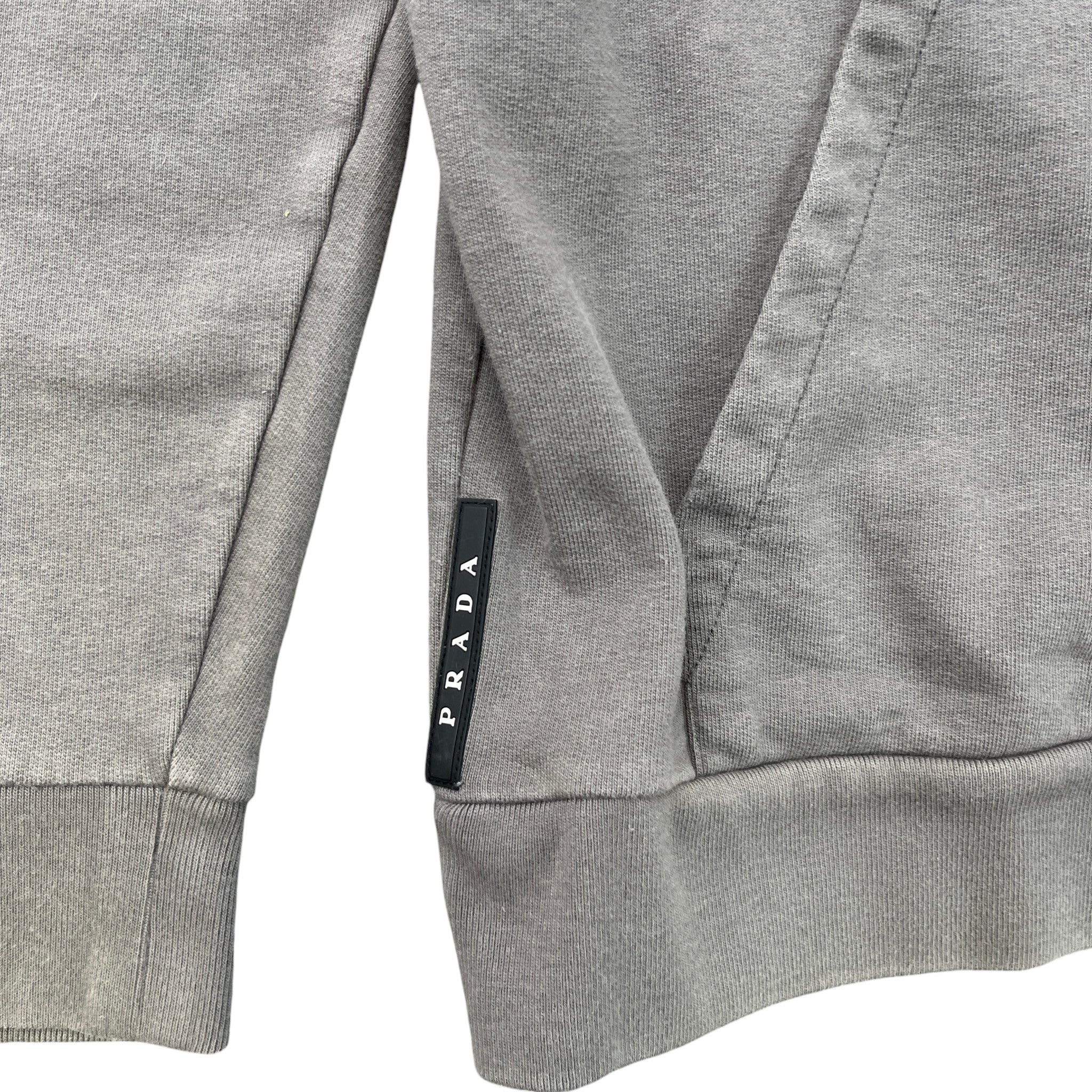 Men's Rubber Logo Hoodie Grey Size M