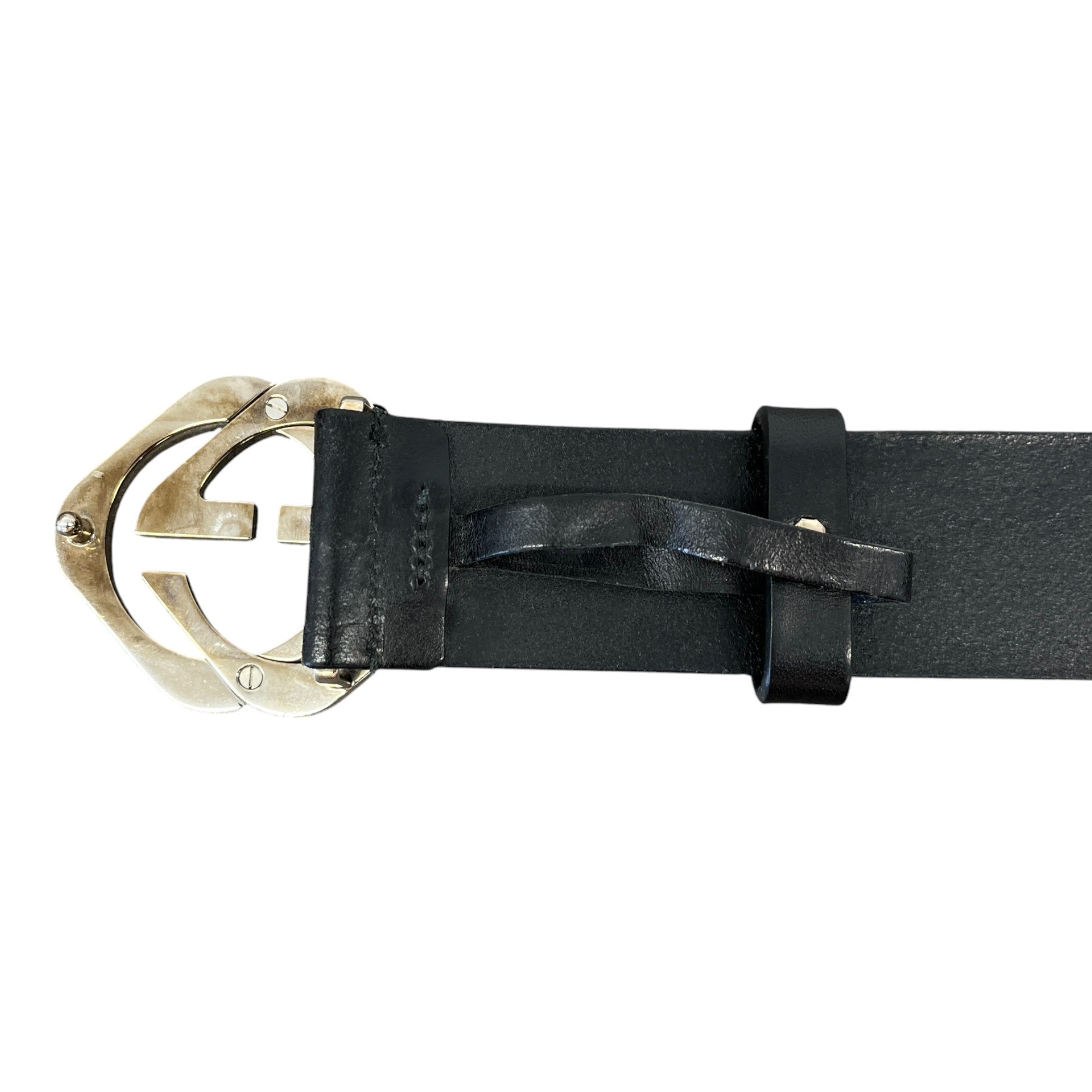 Women's Interlocking G Belt Black Size Waist 30"