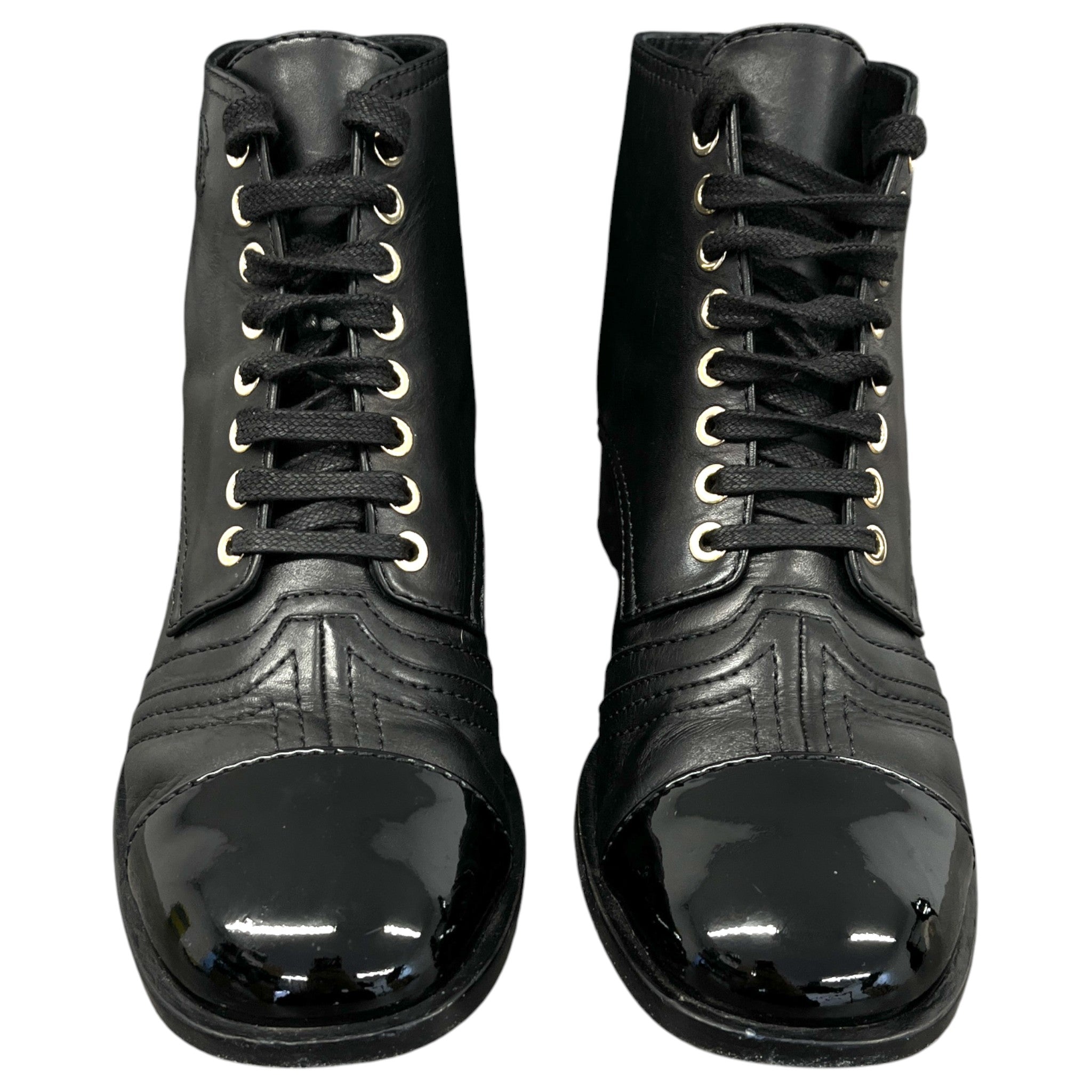 Women's Cc Lace Up Cap Ankle Boots Black Size EU 37.5 / UK 4.5