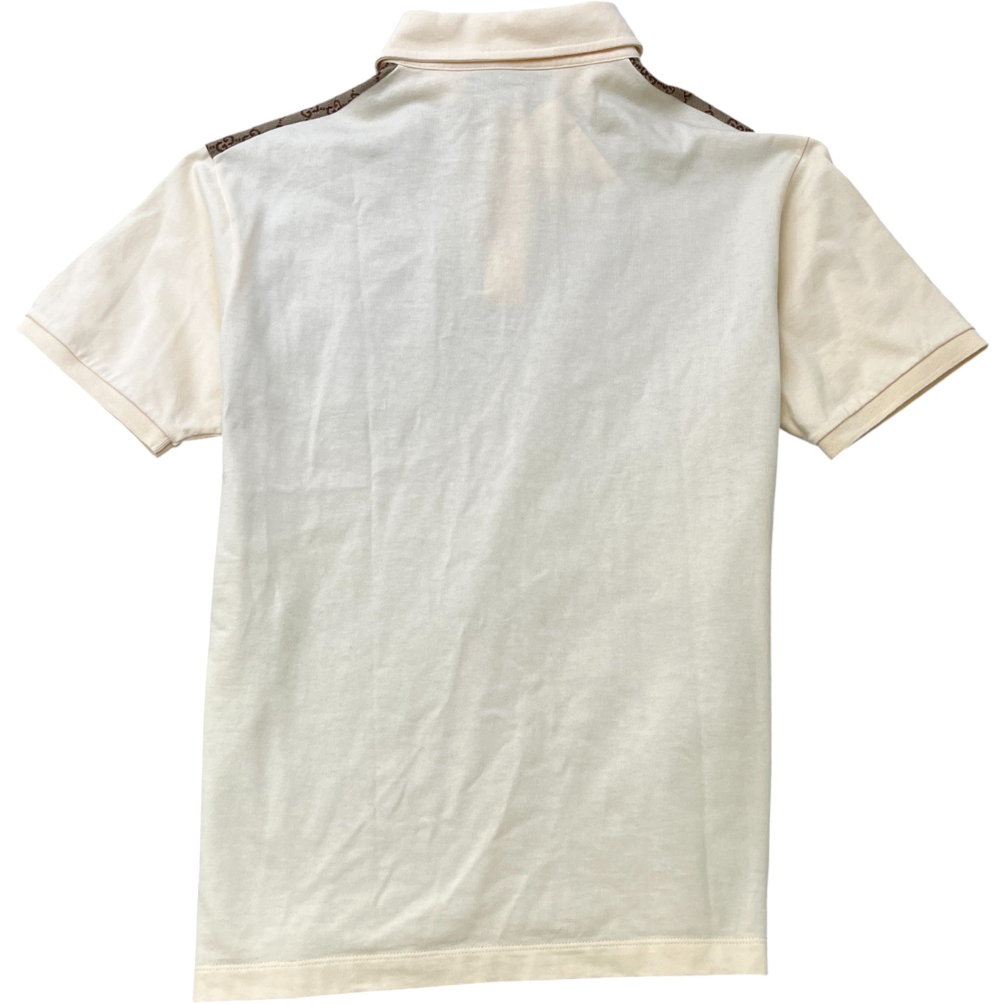 Men's Monogram Print Polo Shirt Brown Size L