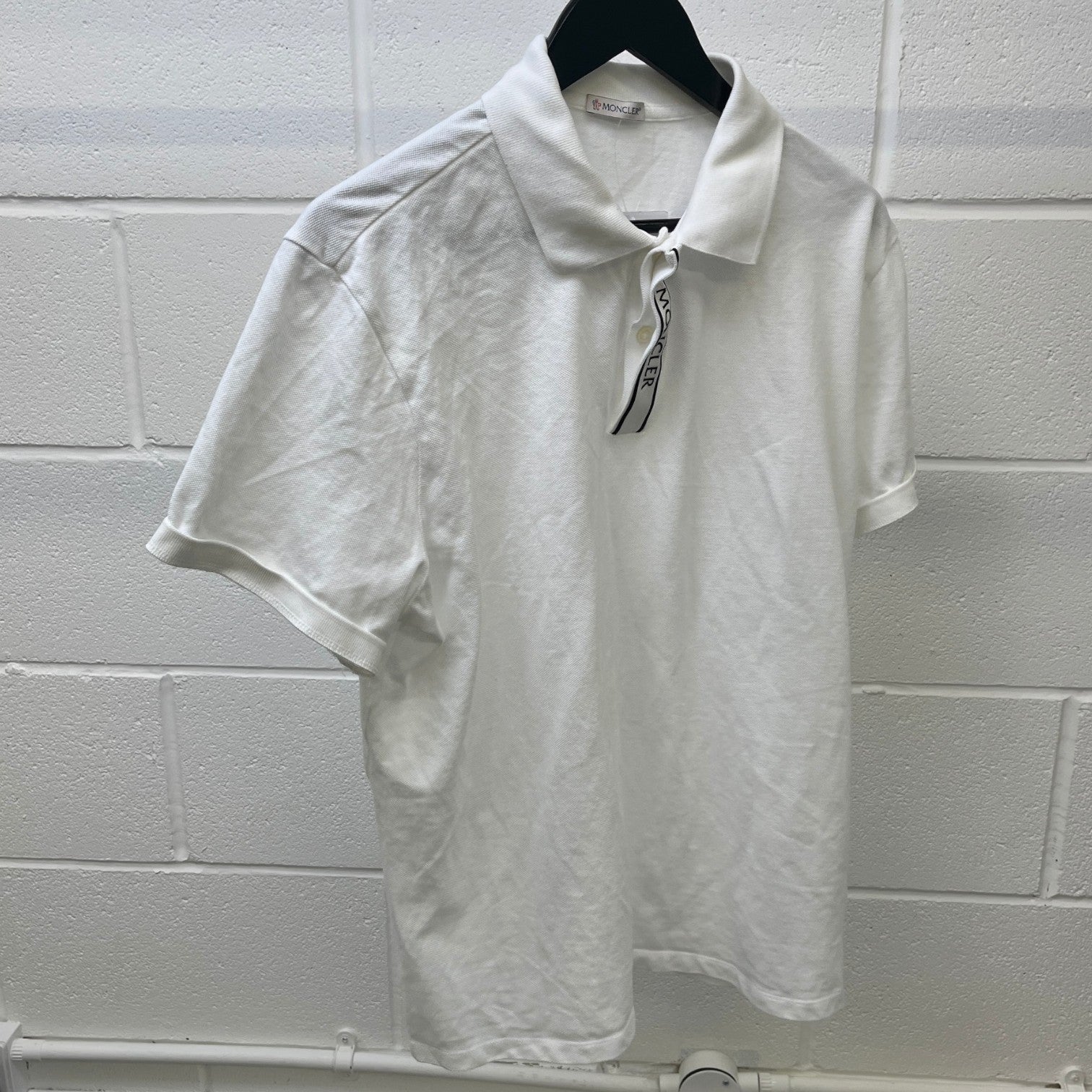 Men's Ss Logo Polo Shirt White Size XL