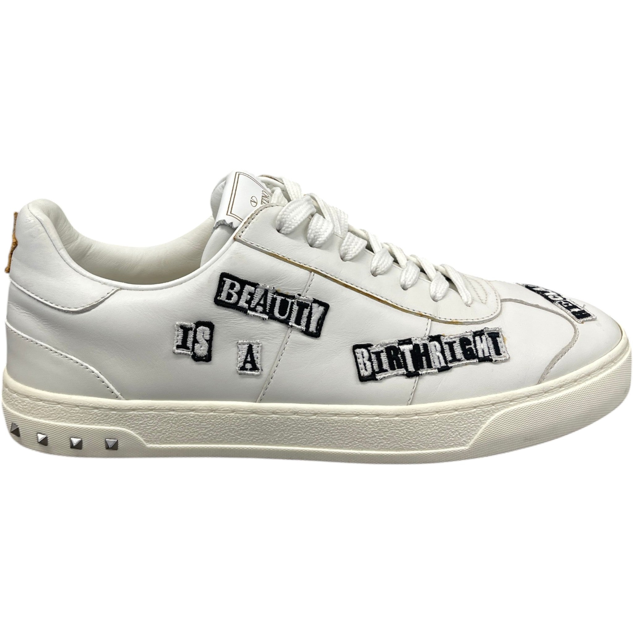 Men's X Jamie Reid Fly Crew Punk Poem Low Trainers White Size EU 41 / UK 7